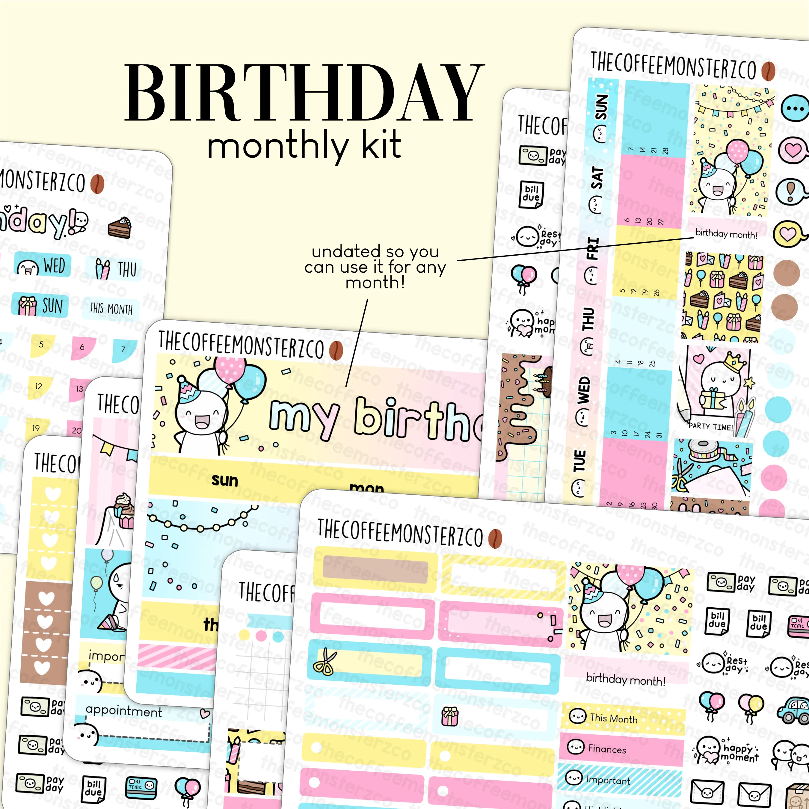 Birthday Monthly Kit (undated)