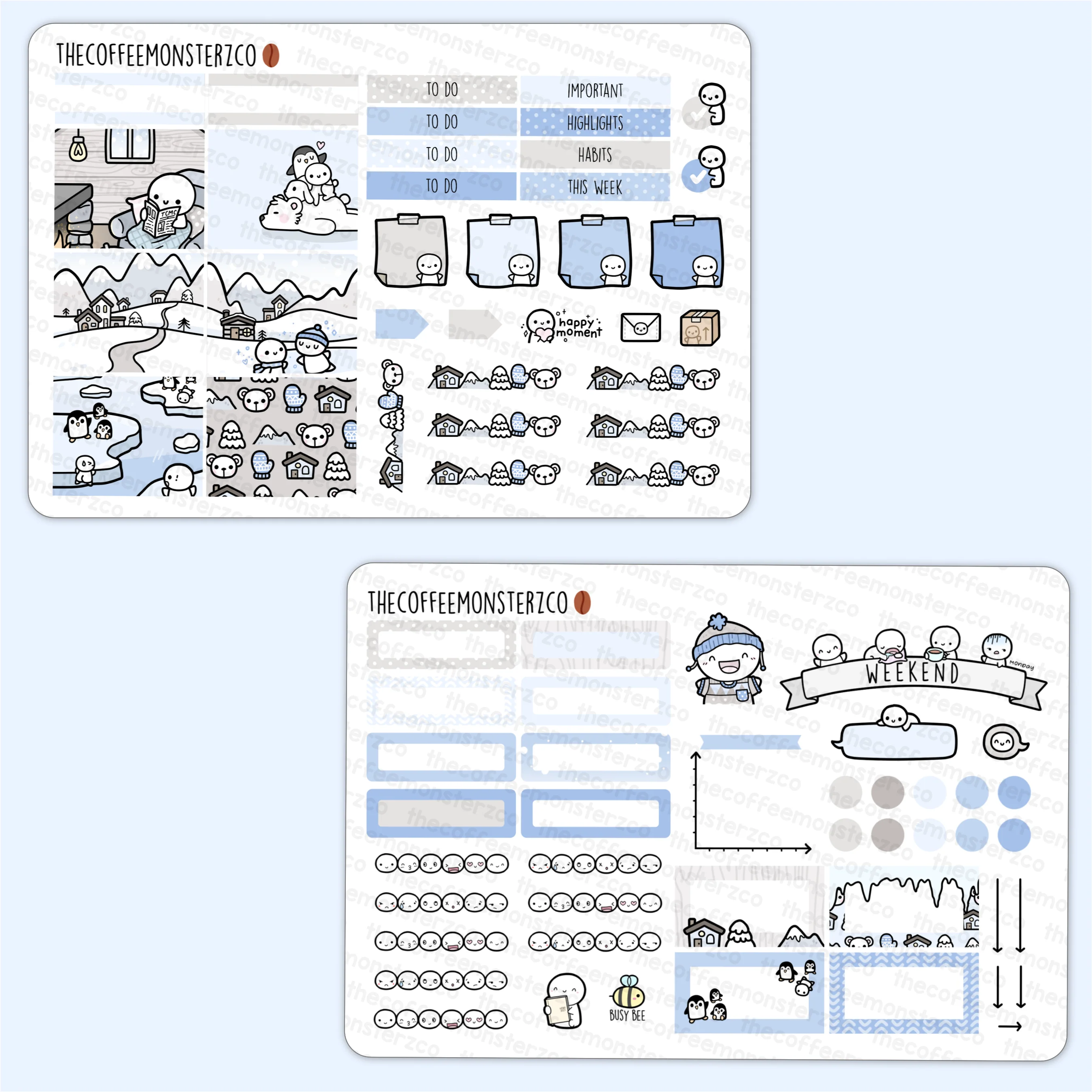 Icy Wonderland Hobonichi Cousin Kit