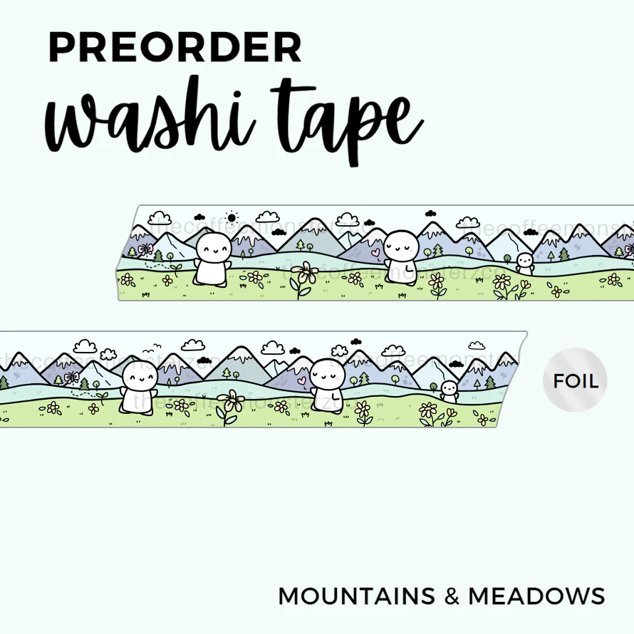 Mountains & Meadows Washi Tape - 15mm