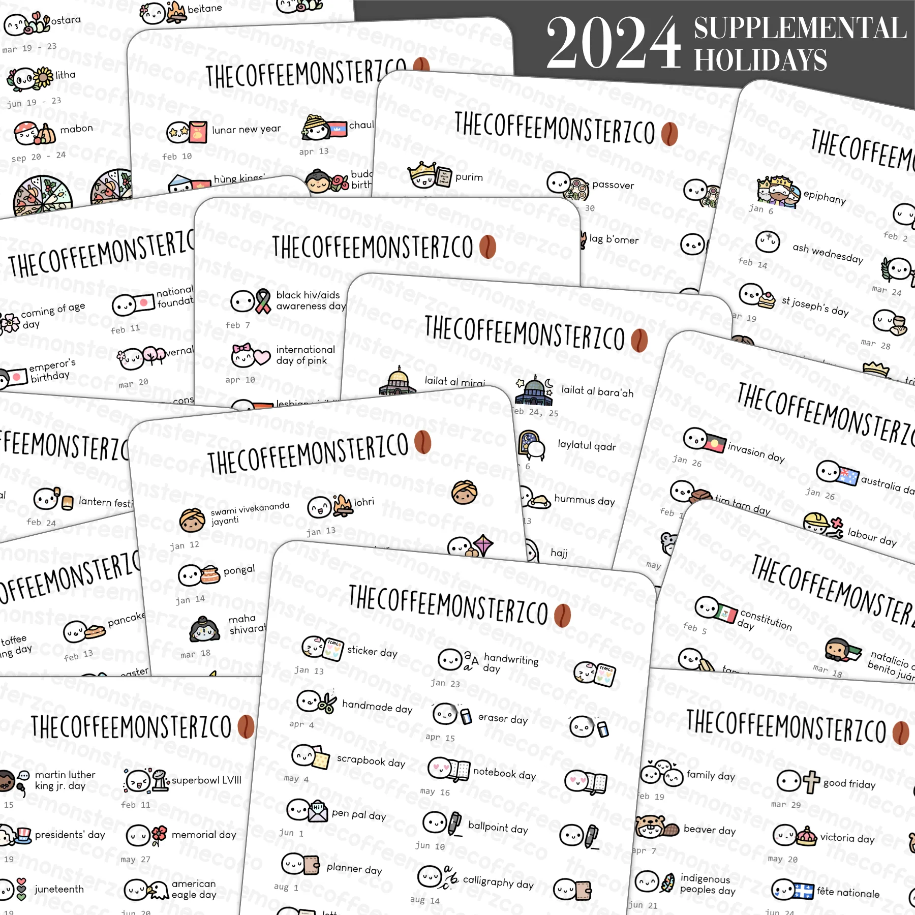 2024 Supplemental Holiday Stickers (FINAL STOCK)