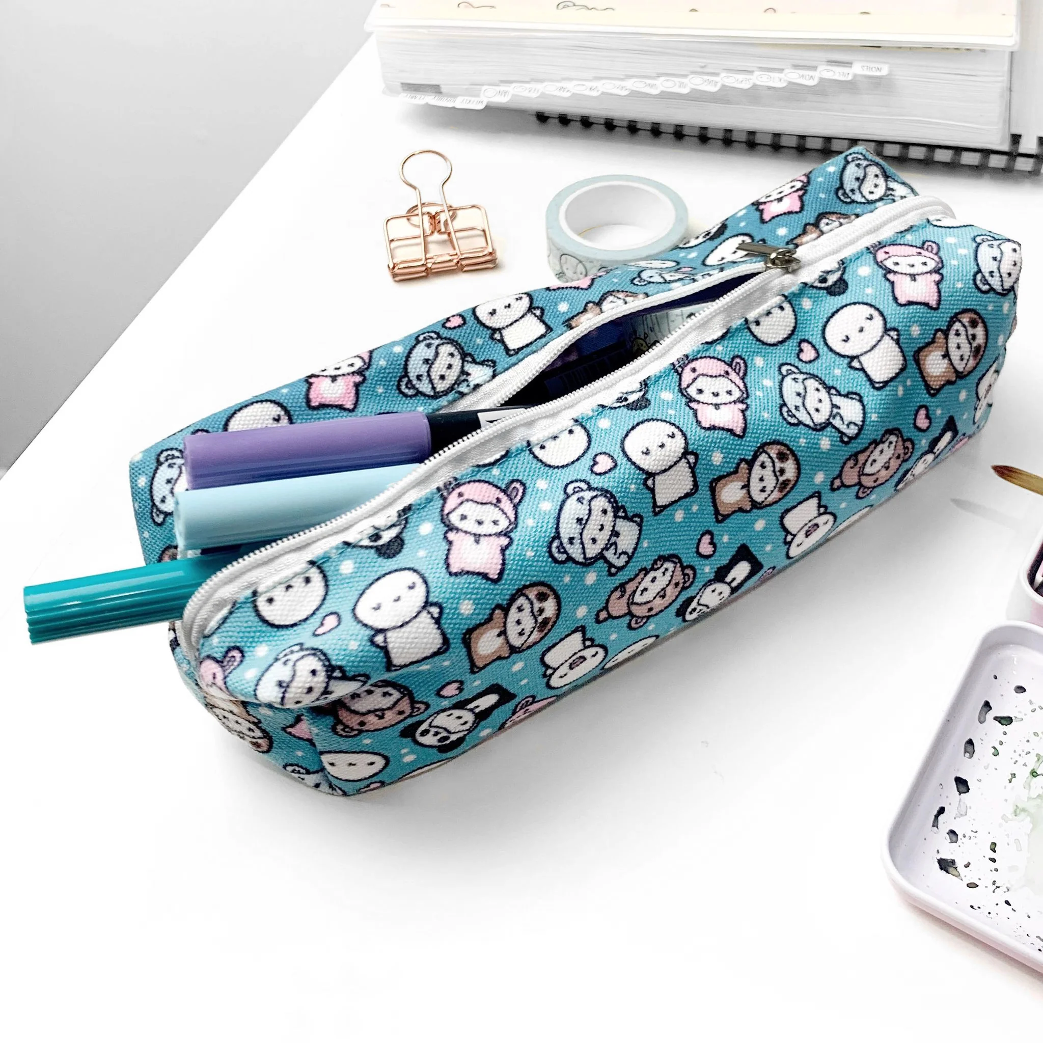 Mermaid Teal - Emoti Pencil Pouch