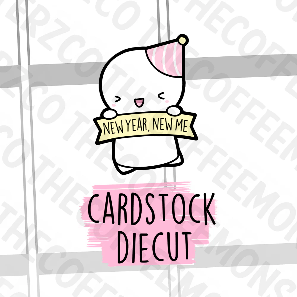 New Year, New Me Emoti Diecut