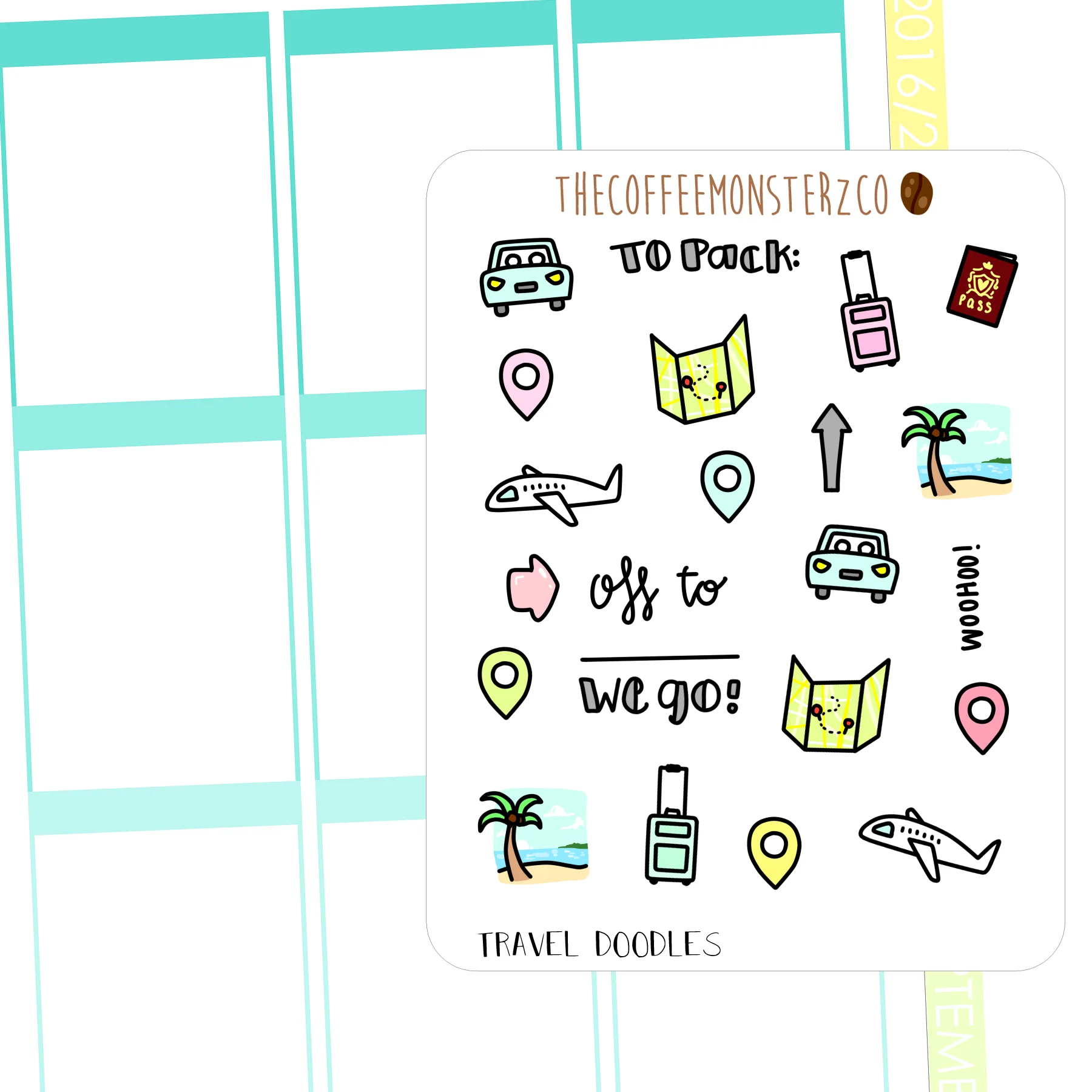 Travel Doodles (FINAL STOCK)