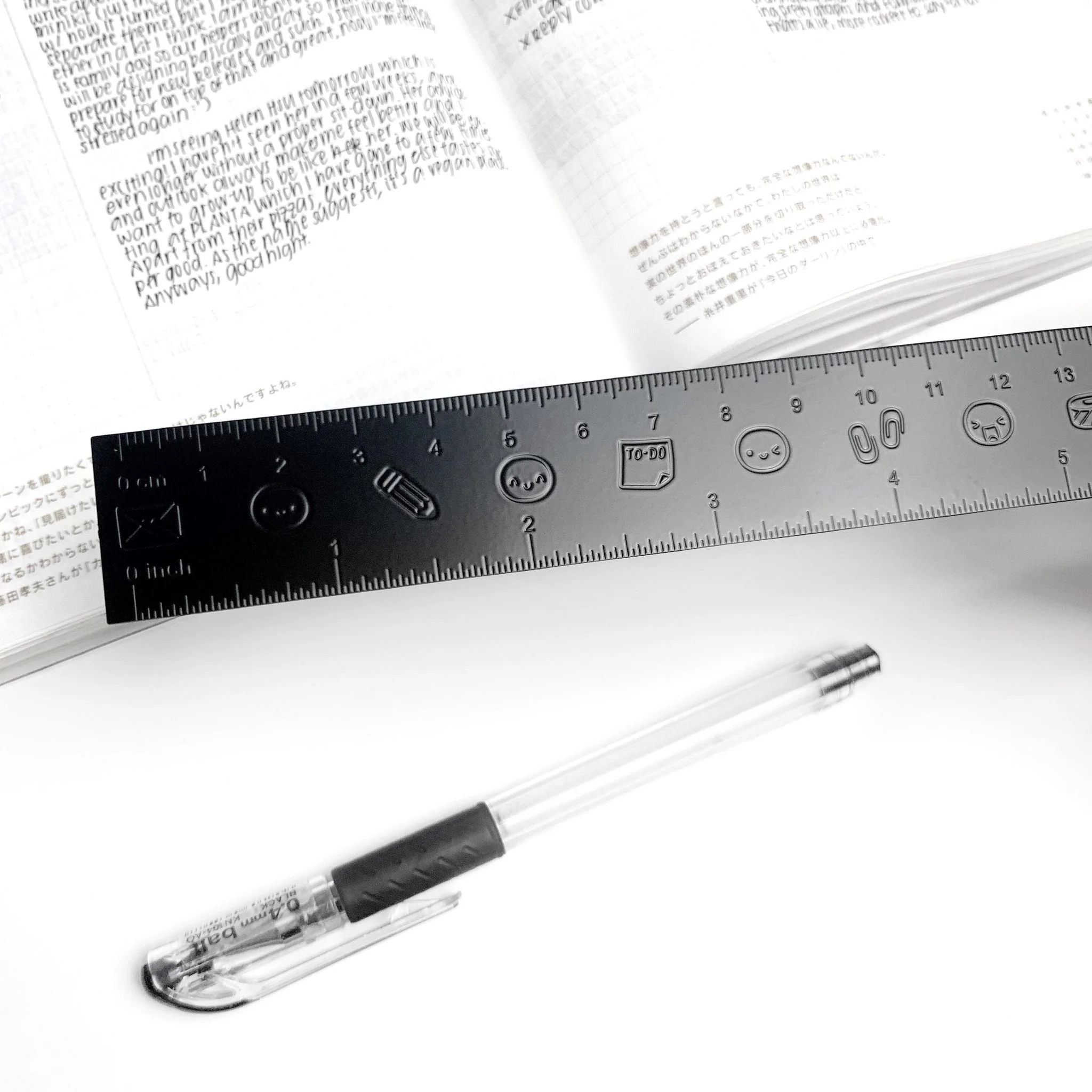 Black - Emoti Metal Ruler