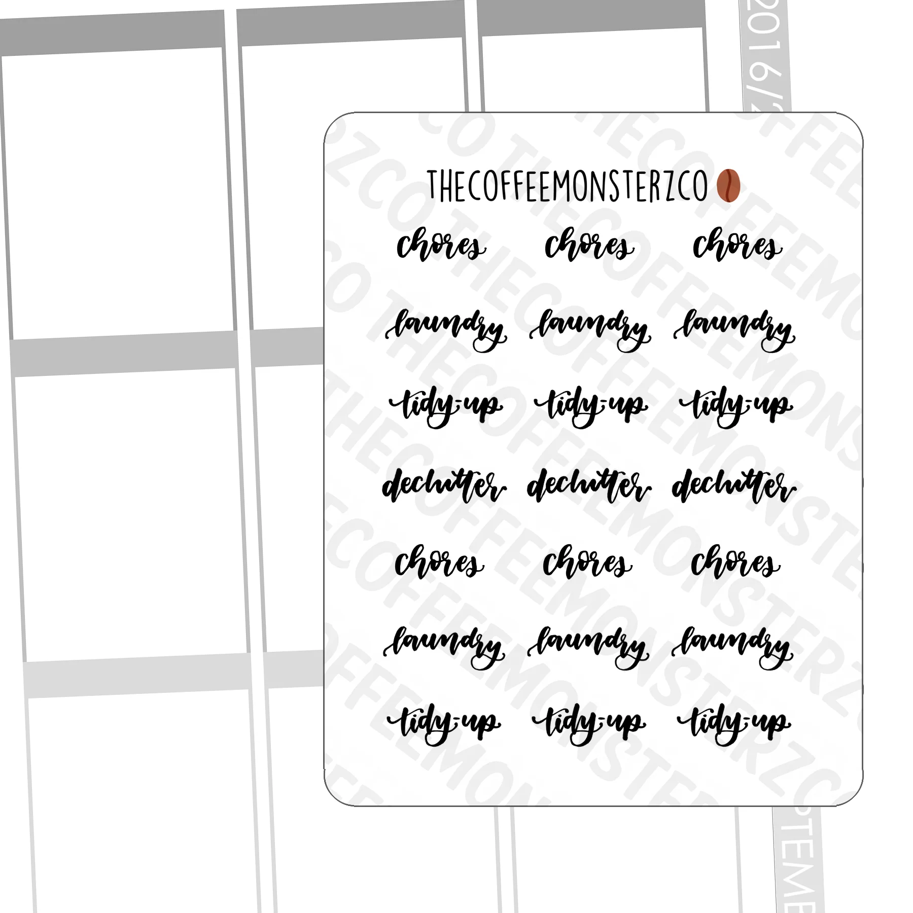 Helen's Lettering: Chores