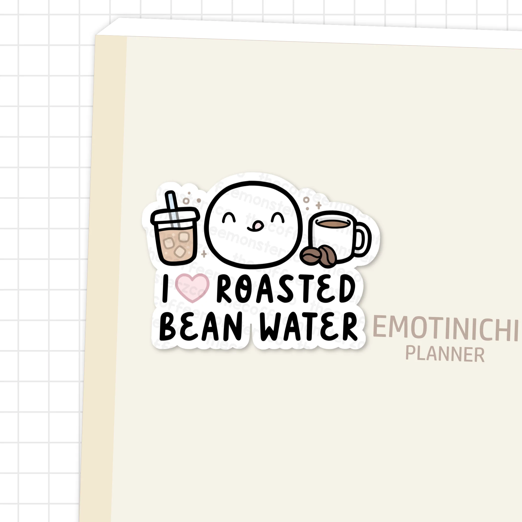 I Love Roasted Bean Water - Vinyl Sticker