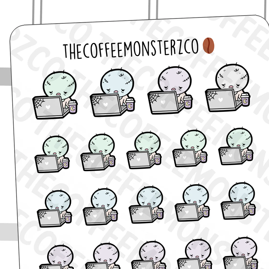 Zombie Working Emotis