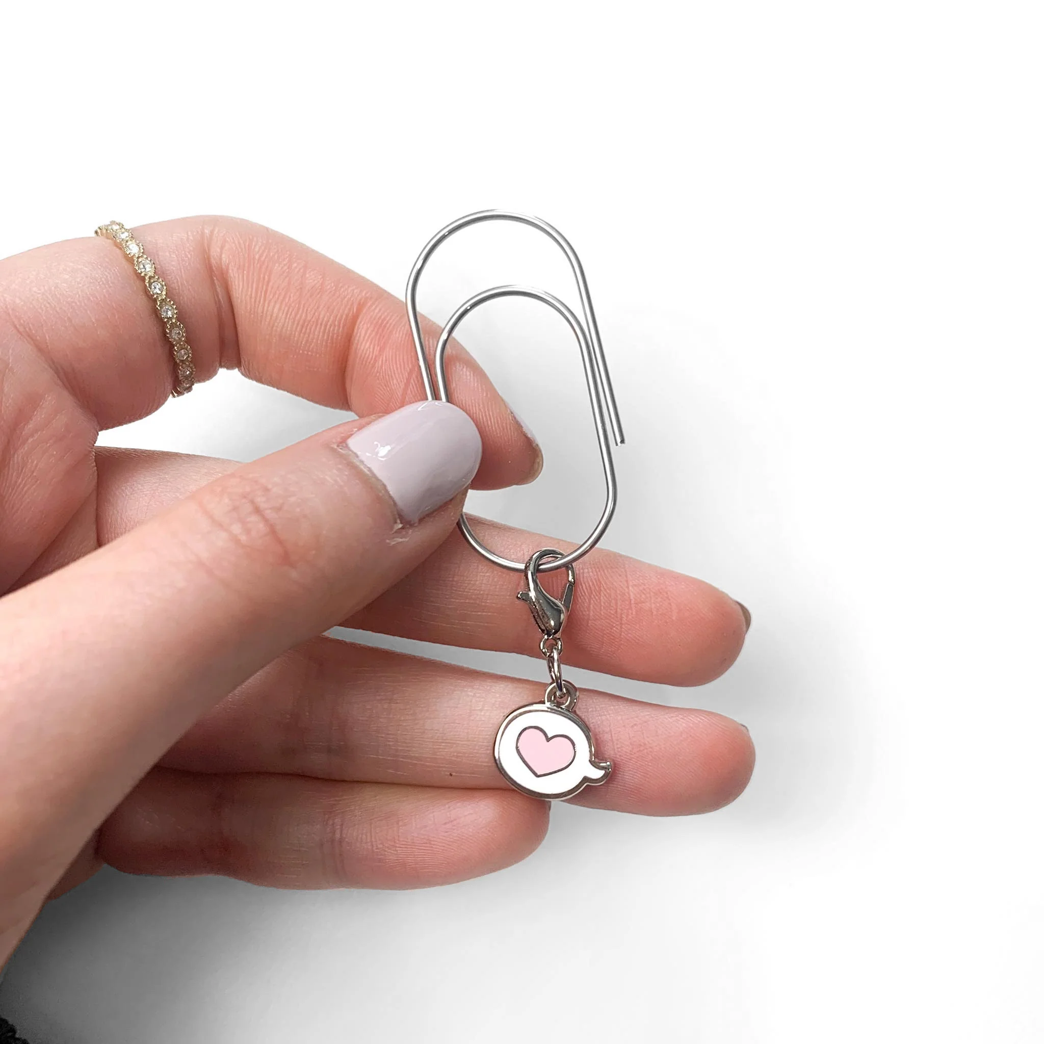 Speech Bubble Charm - Wide Paperclip