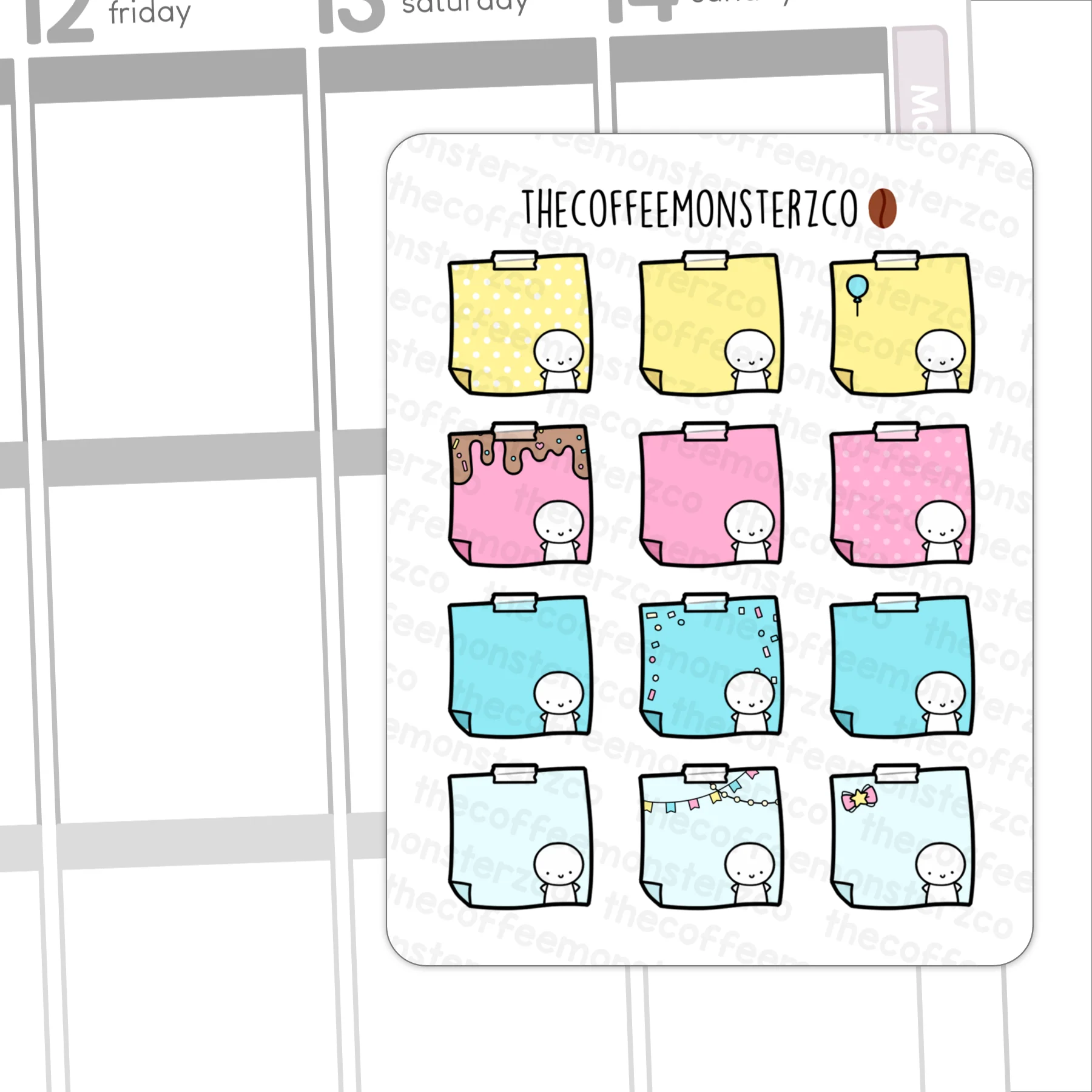 Birthday Bash Emoti Functional Stickers