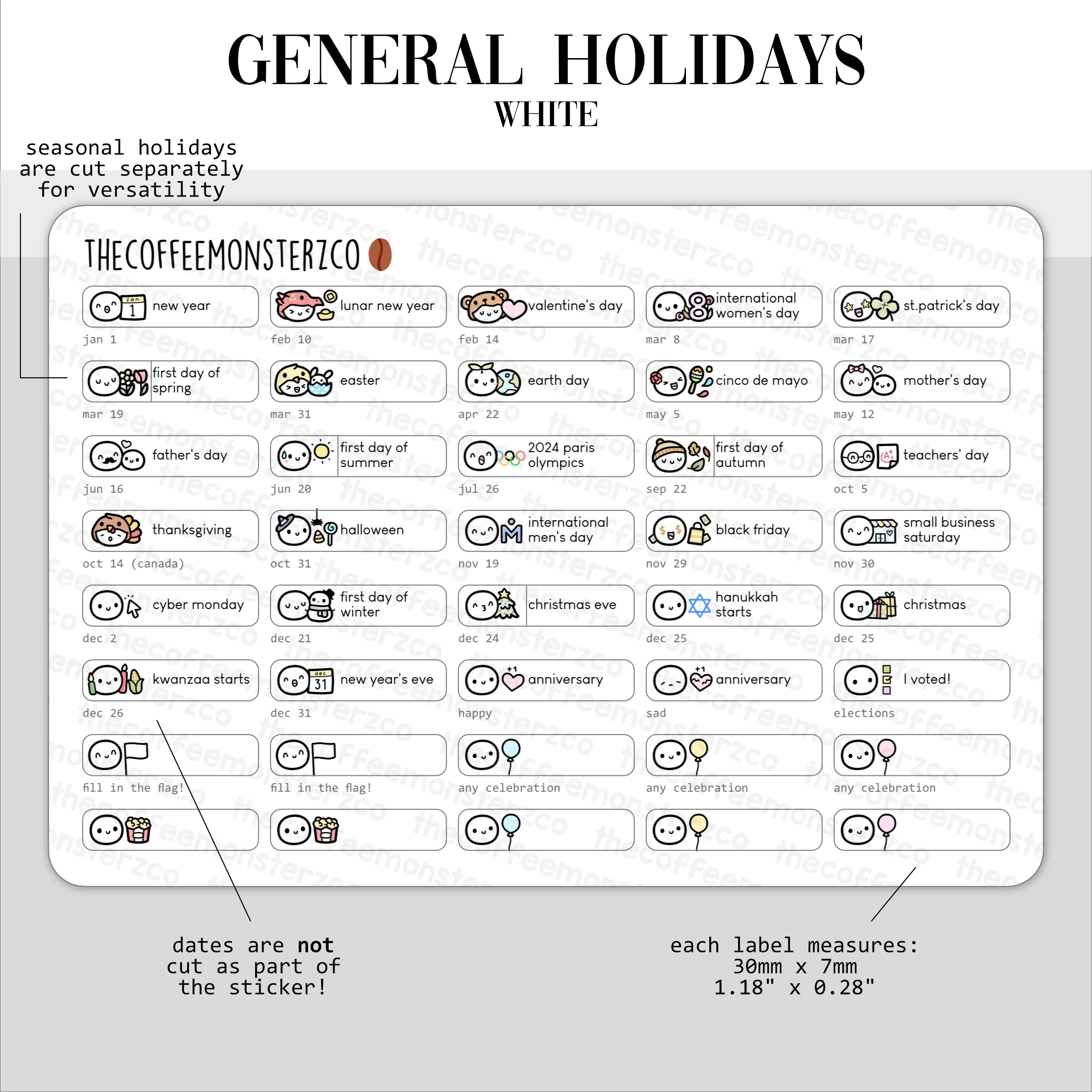 2024 Holiday Stickers