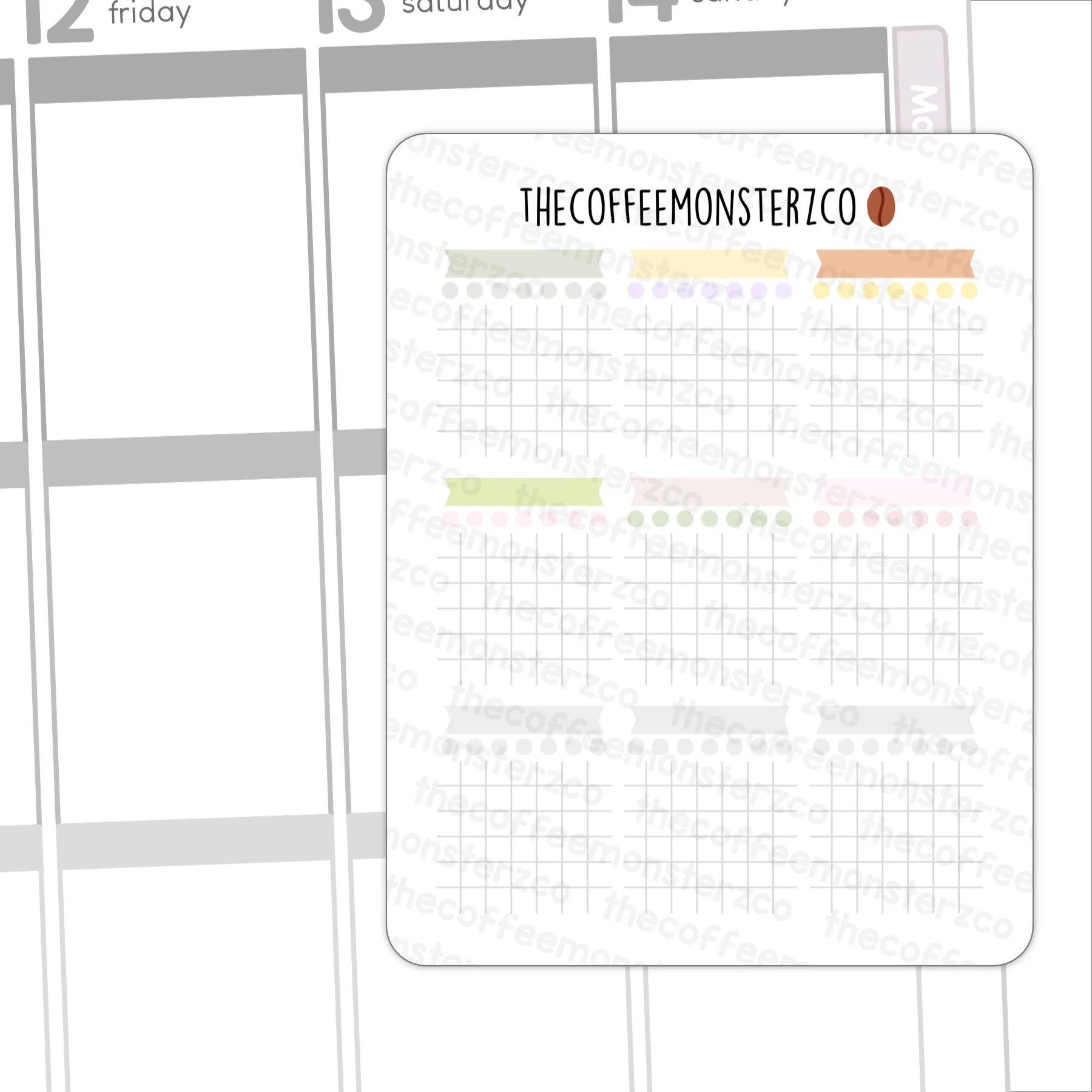Small Monthly Habit Trackers