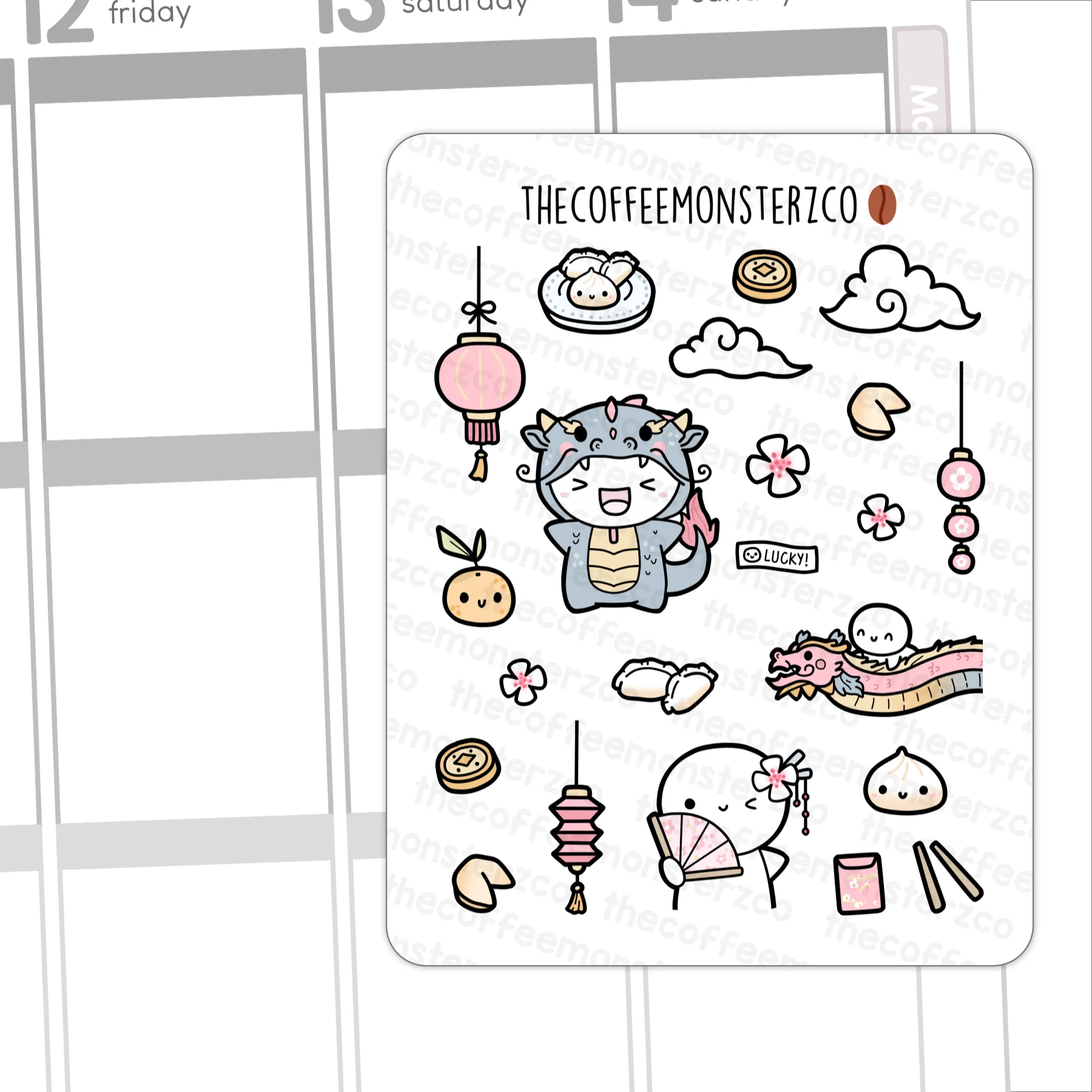 Large Lunar New Year 2024 Doodles (FINAL STOCK)