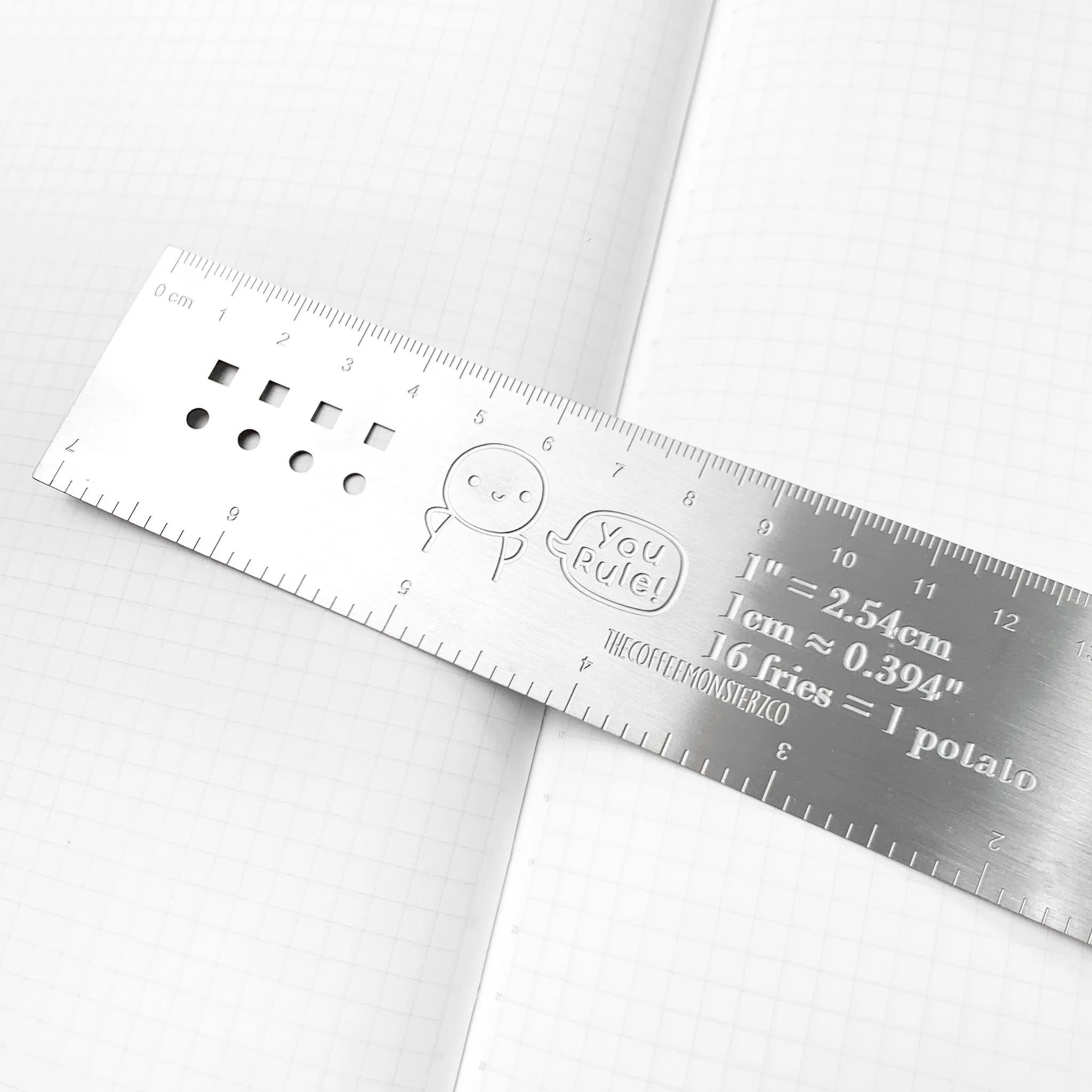 Silver Stencil - Emoti Metal Ruler