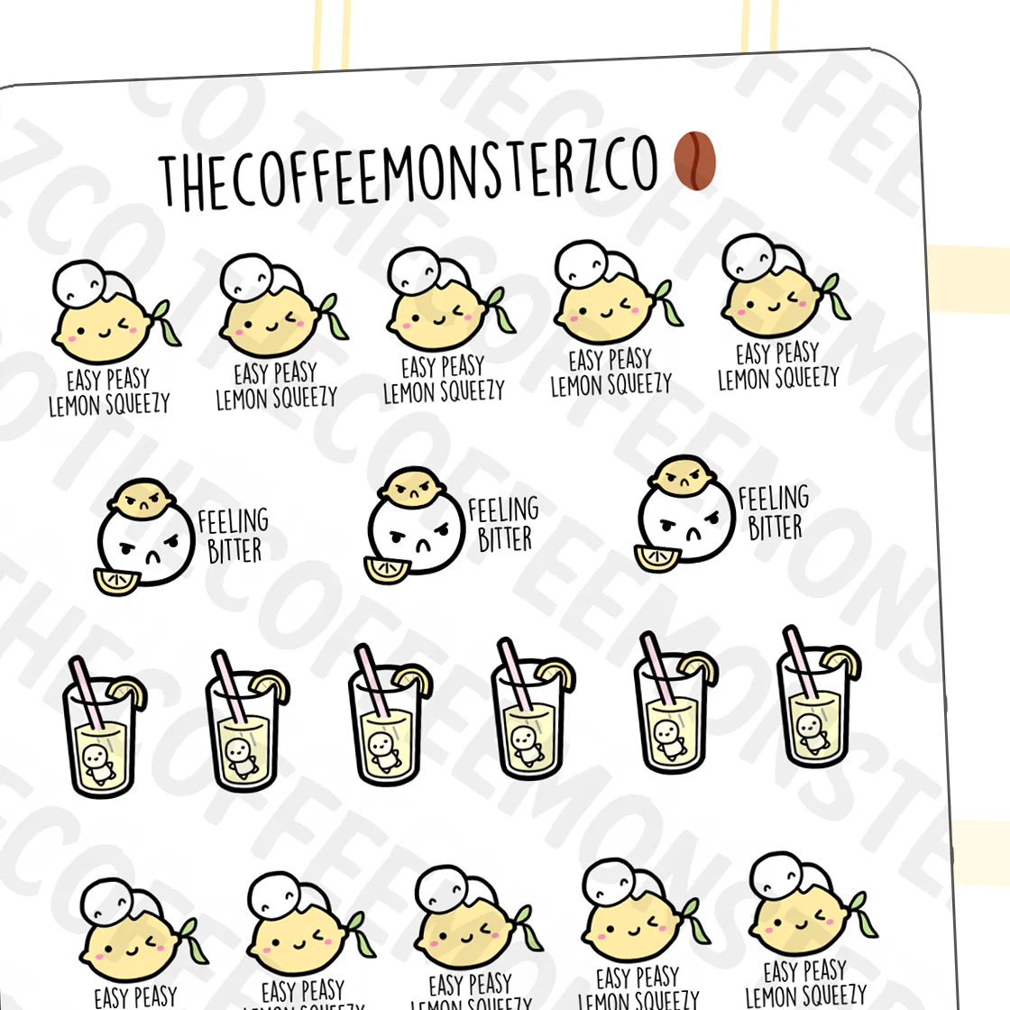 Lemon Doodle Stickers