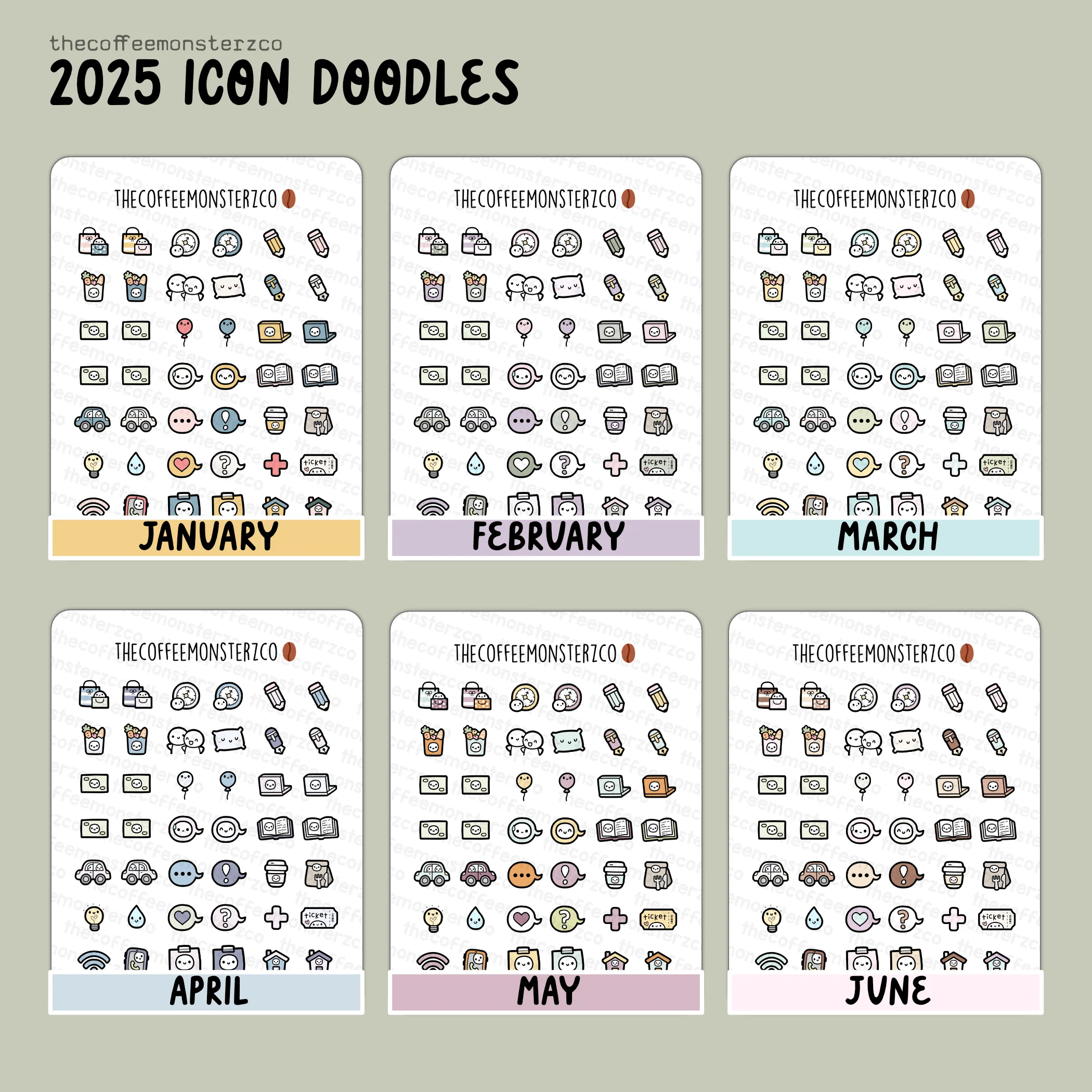 2025 Coordinating Icon Sampler