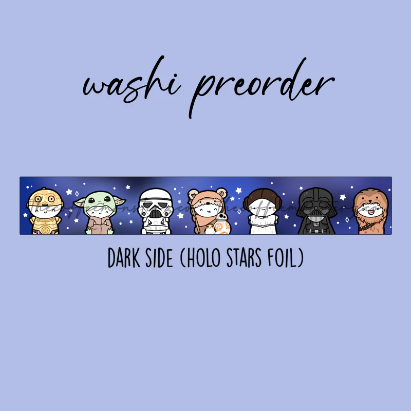 Dark Side Emoti Washi Tape - 15mm