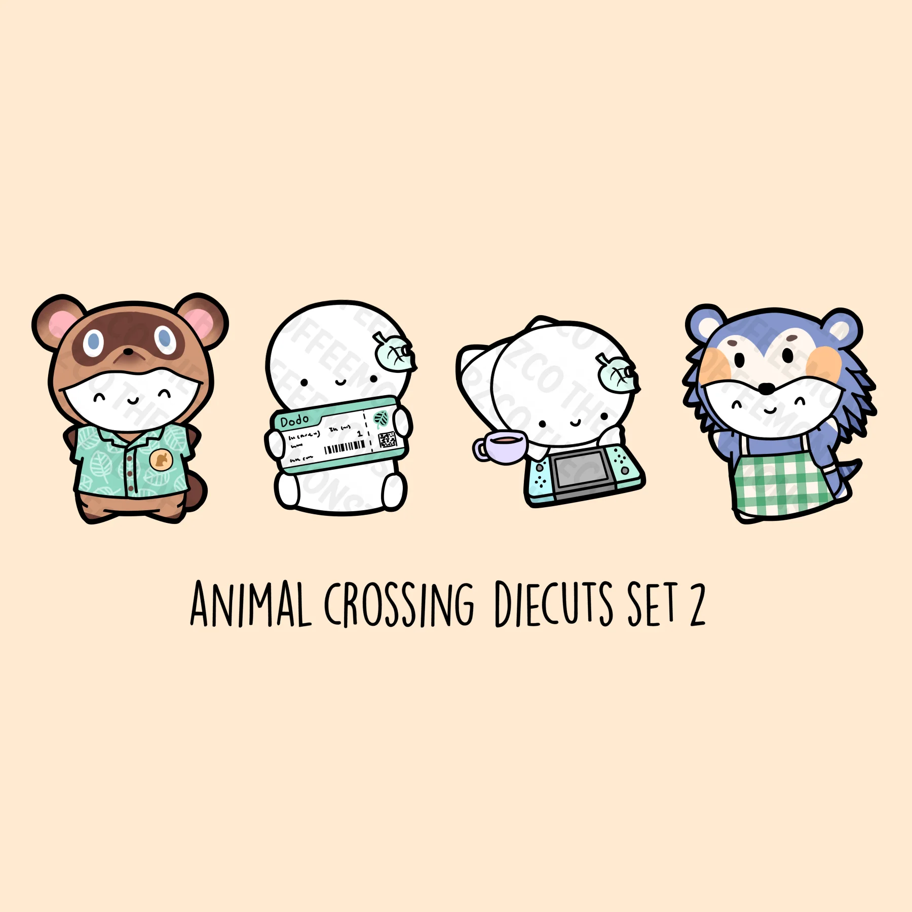 AnimalCrossing Diecuts Set 2