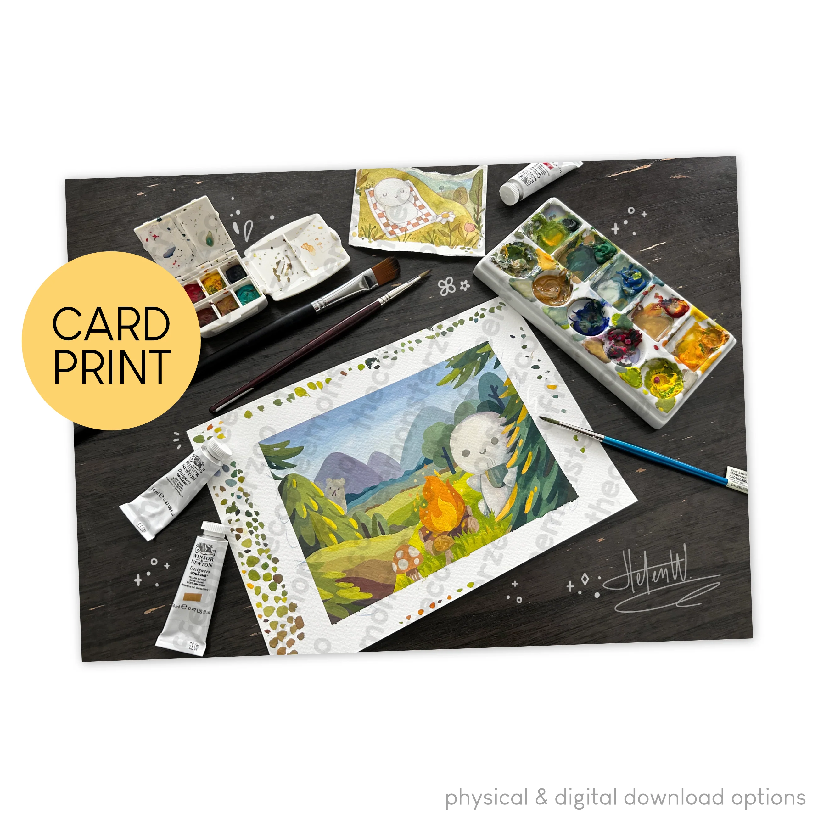 Artsy Desk - Card Print