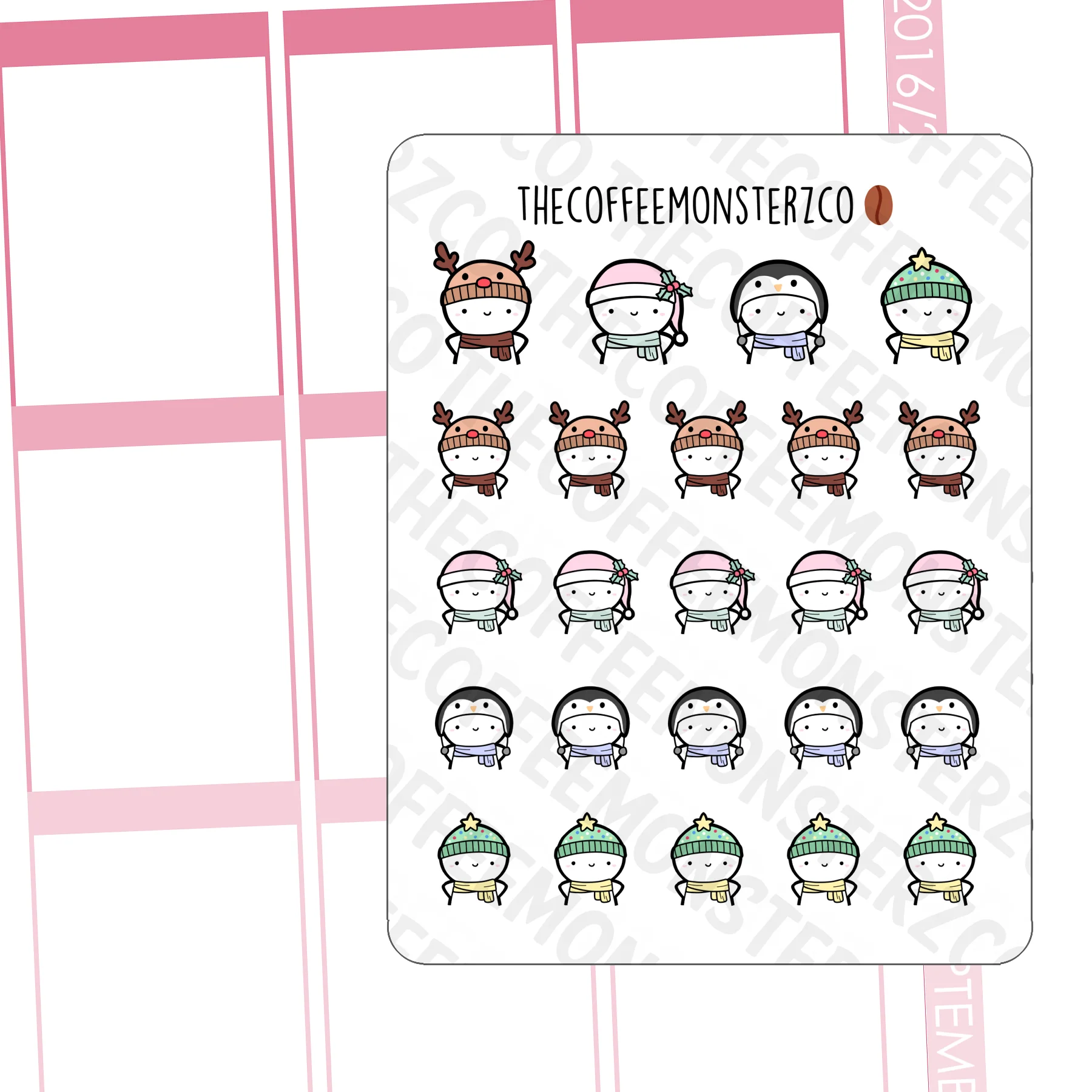 Holiday Beanie & Scarf Emotis (FINAL STOCK)