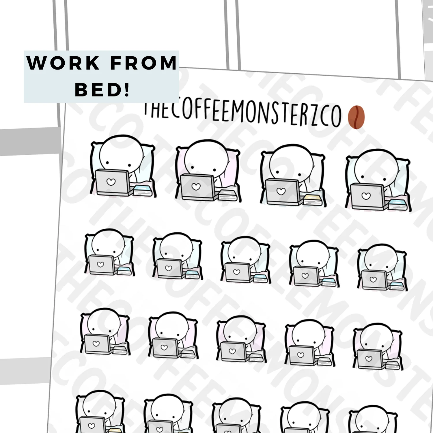 Work From Bed Emotis