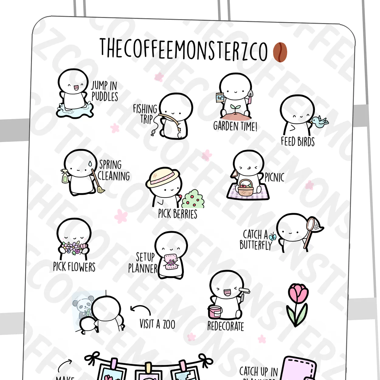 Spring Bucket List Emotis