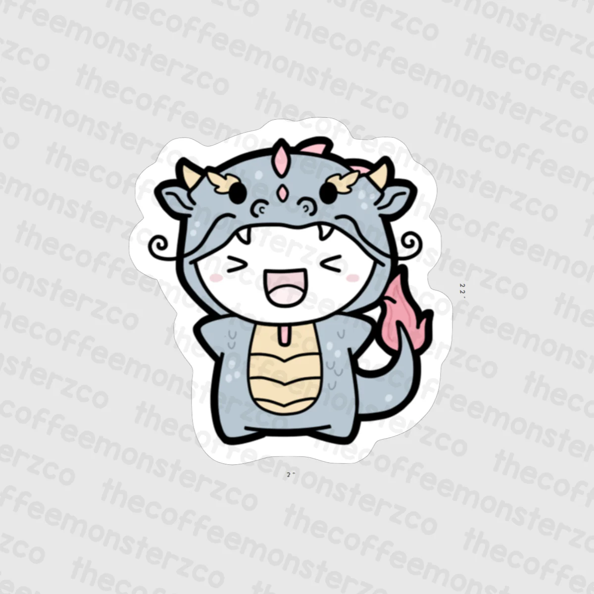 Year Of The Dragon Emoti - Vinyl Sticker