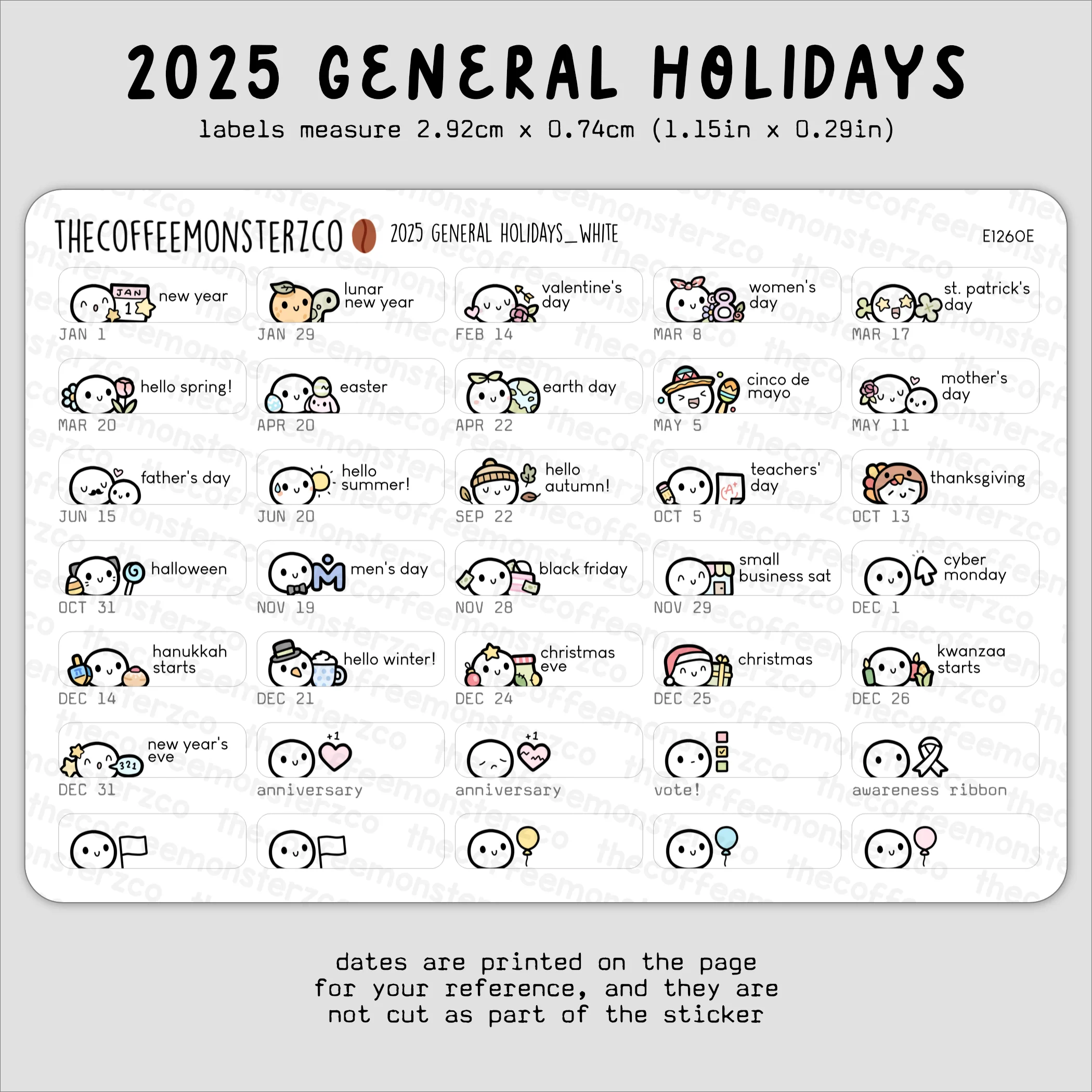 2025 General Holidays