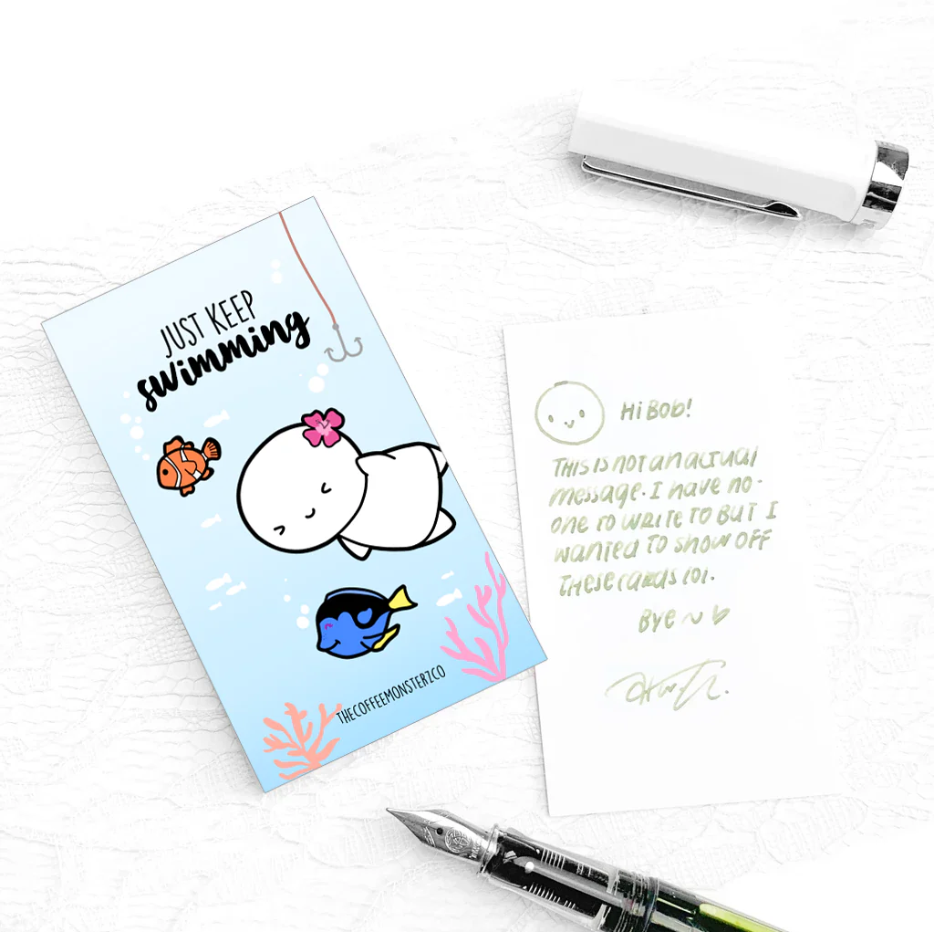 Just Keep Swimming - Compliment Card