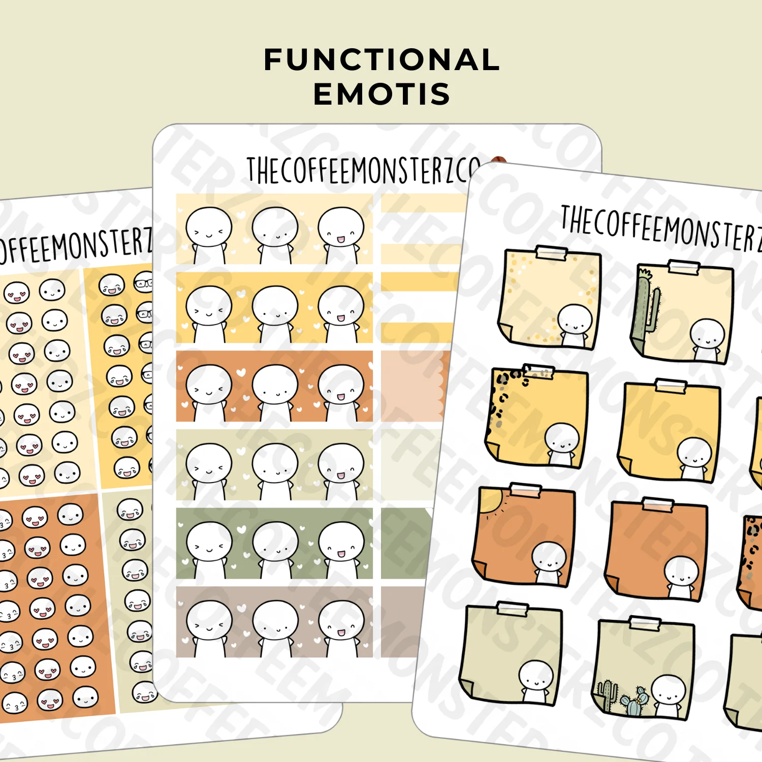 Desert Stroll Emotis Functional Stickers