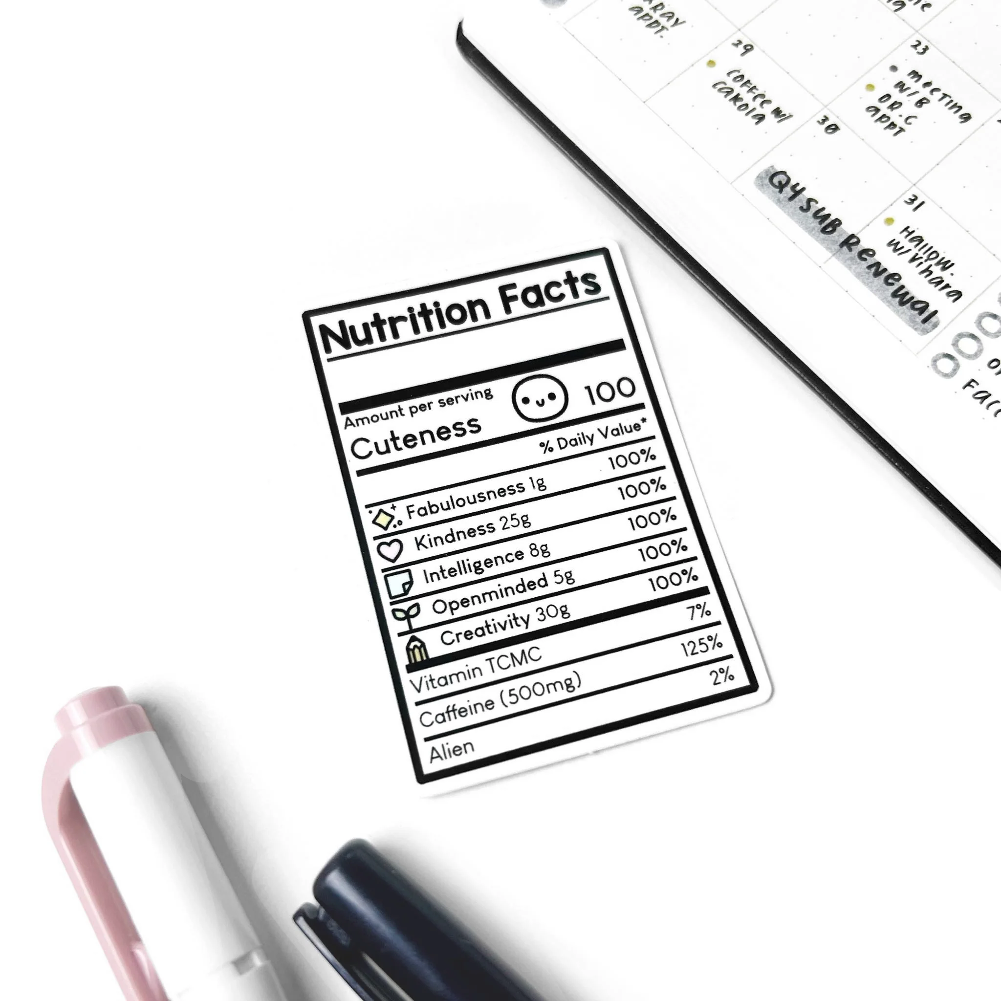 Nutrition Facts - Vinyl Sticker