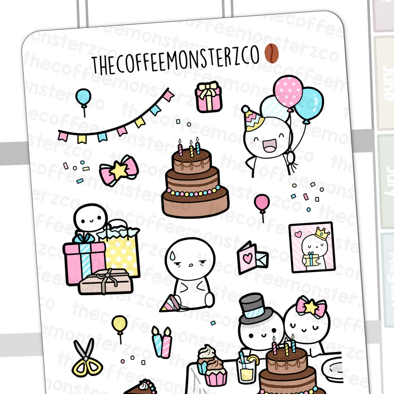 Large Birthday Bash Doodles