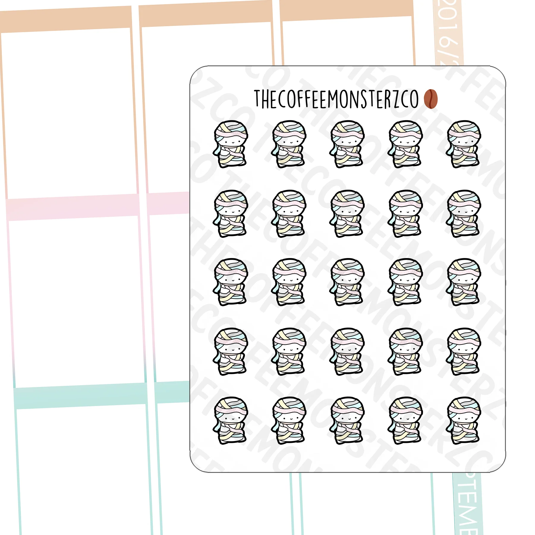 Washi Mummy Emotis (FINAL STOCK)
