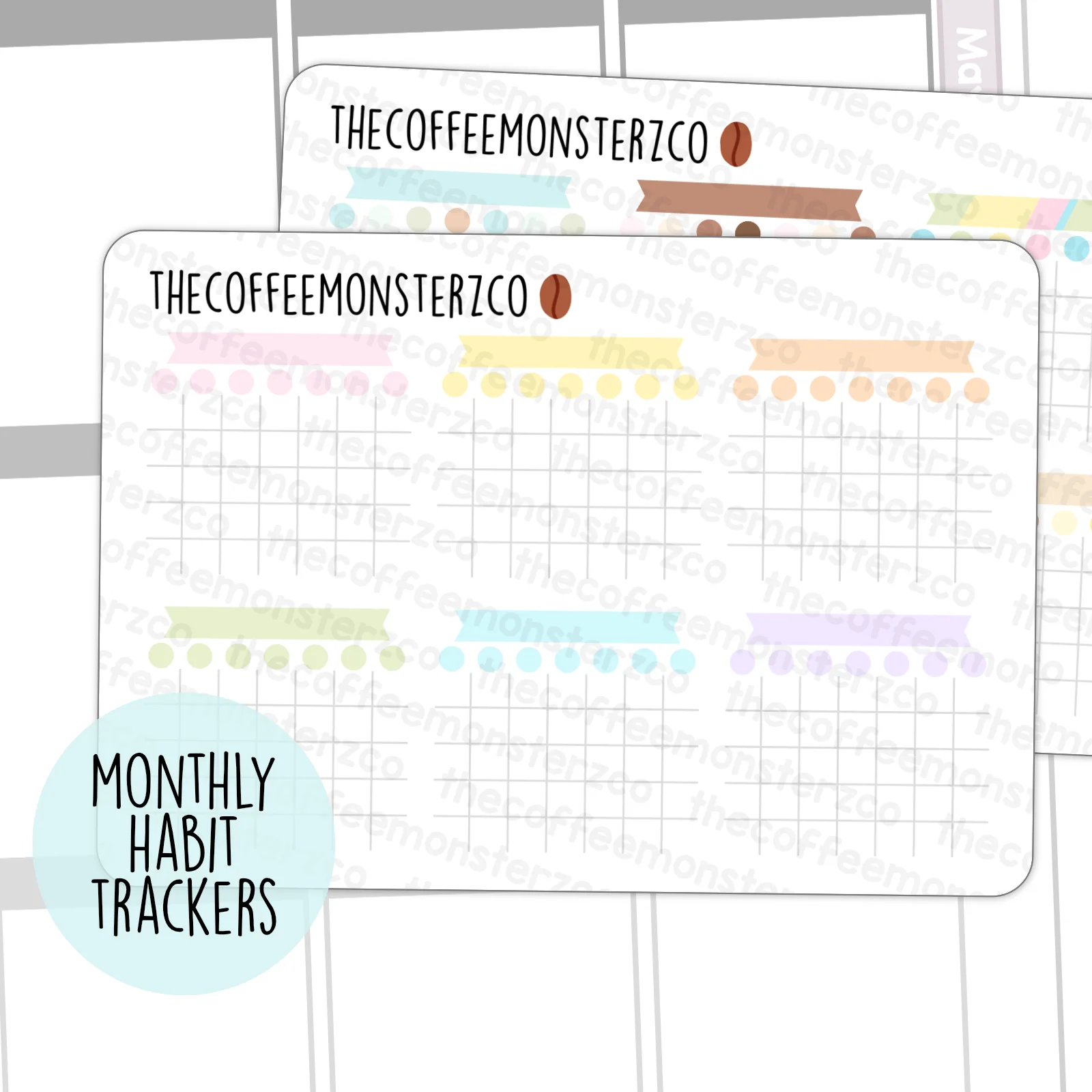 Monthly Habit Trackers
