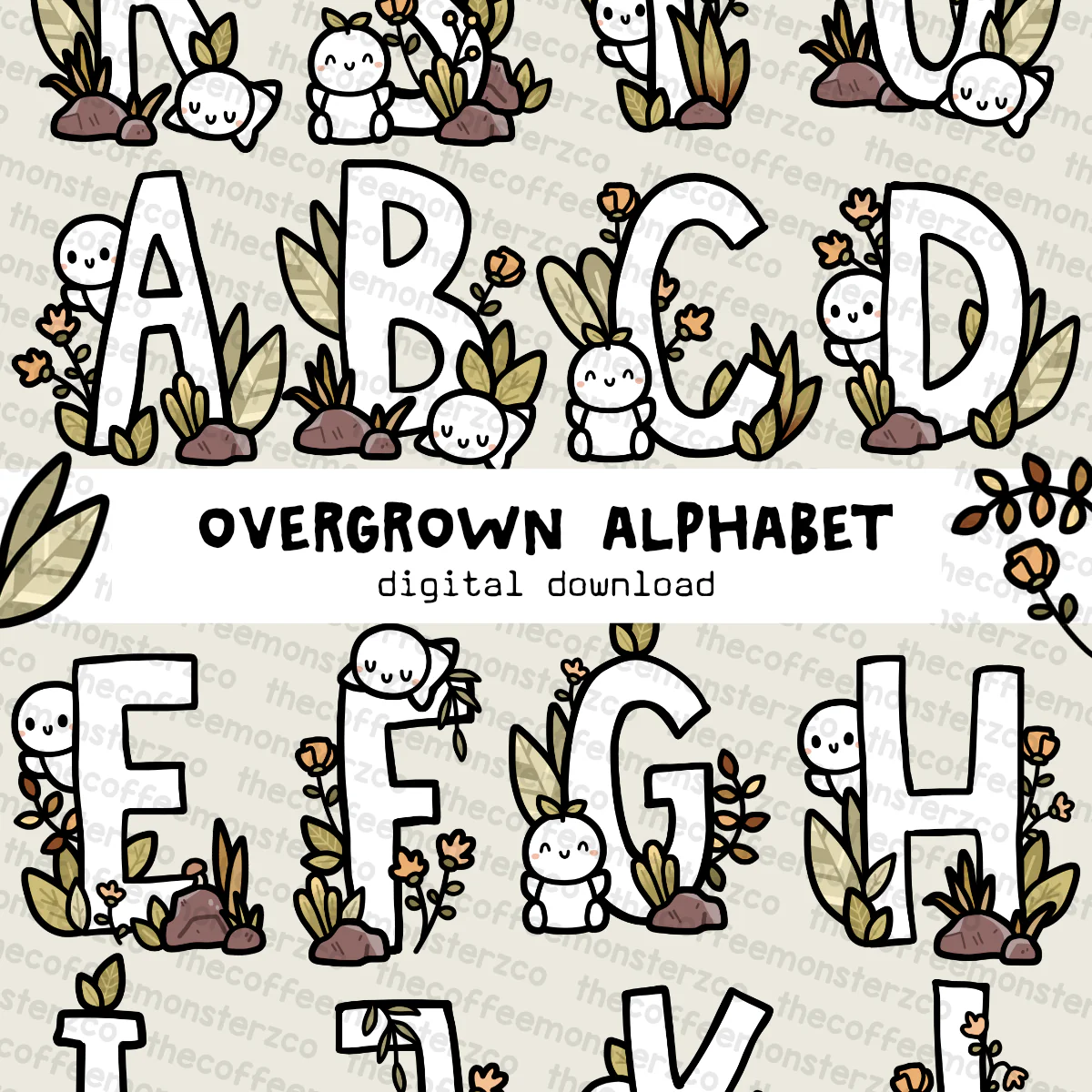 Overgrown Alphabet (Digital File)