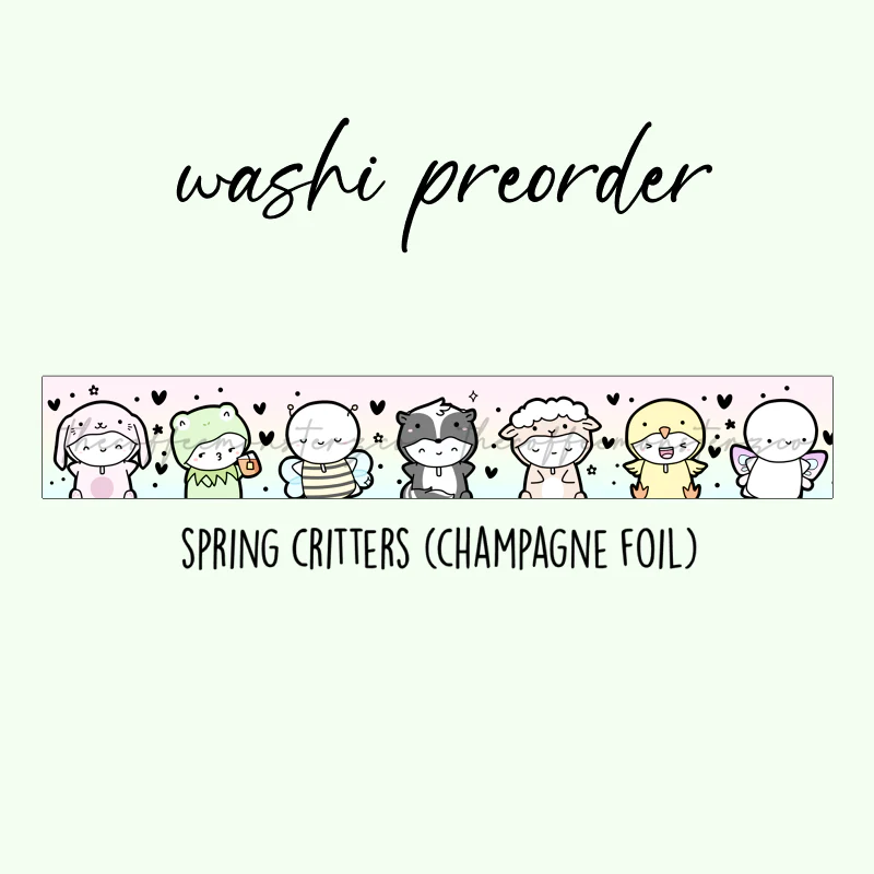 Spring Critters Emoti Washi Tape - 15mm