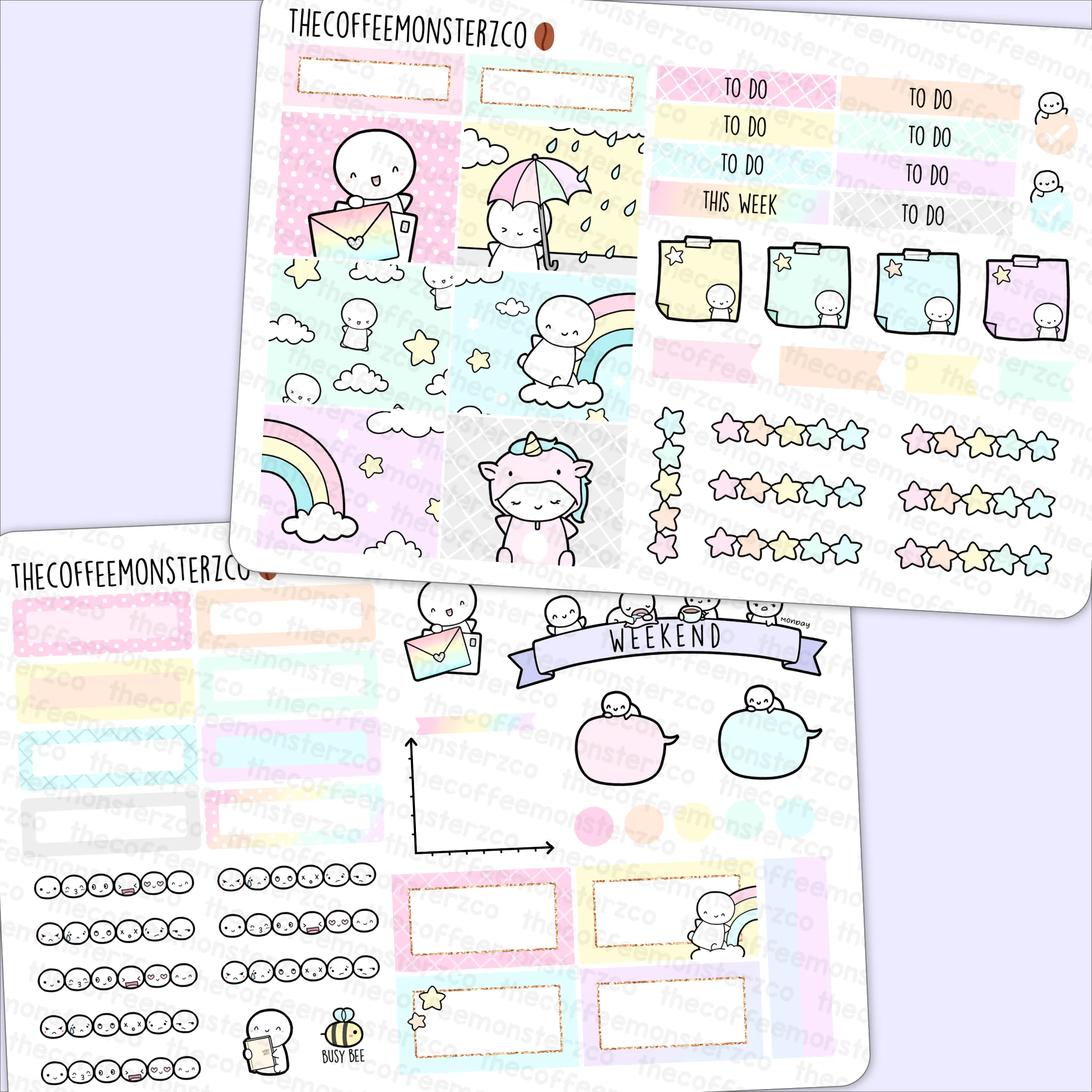 Pastel Galaxy Hobonichi Cousin Kit