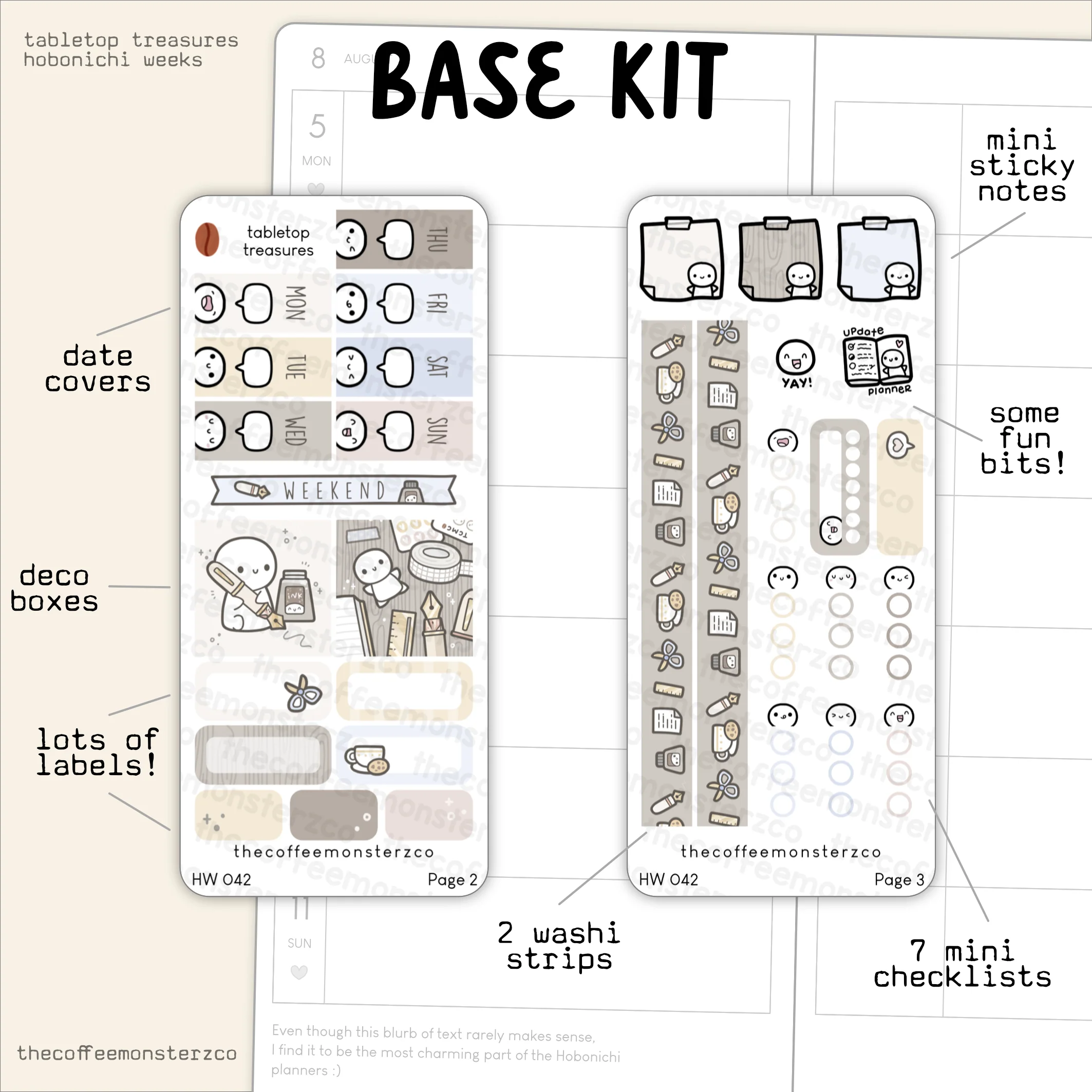 Tabletop Treasures - Hobonichi Weeks Kit