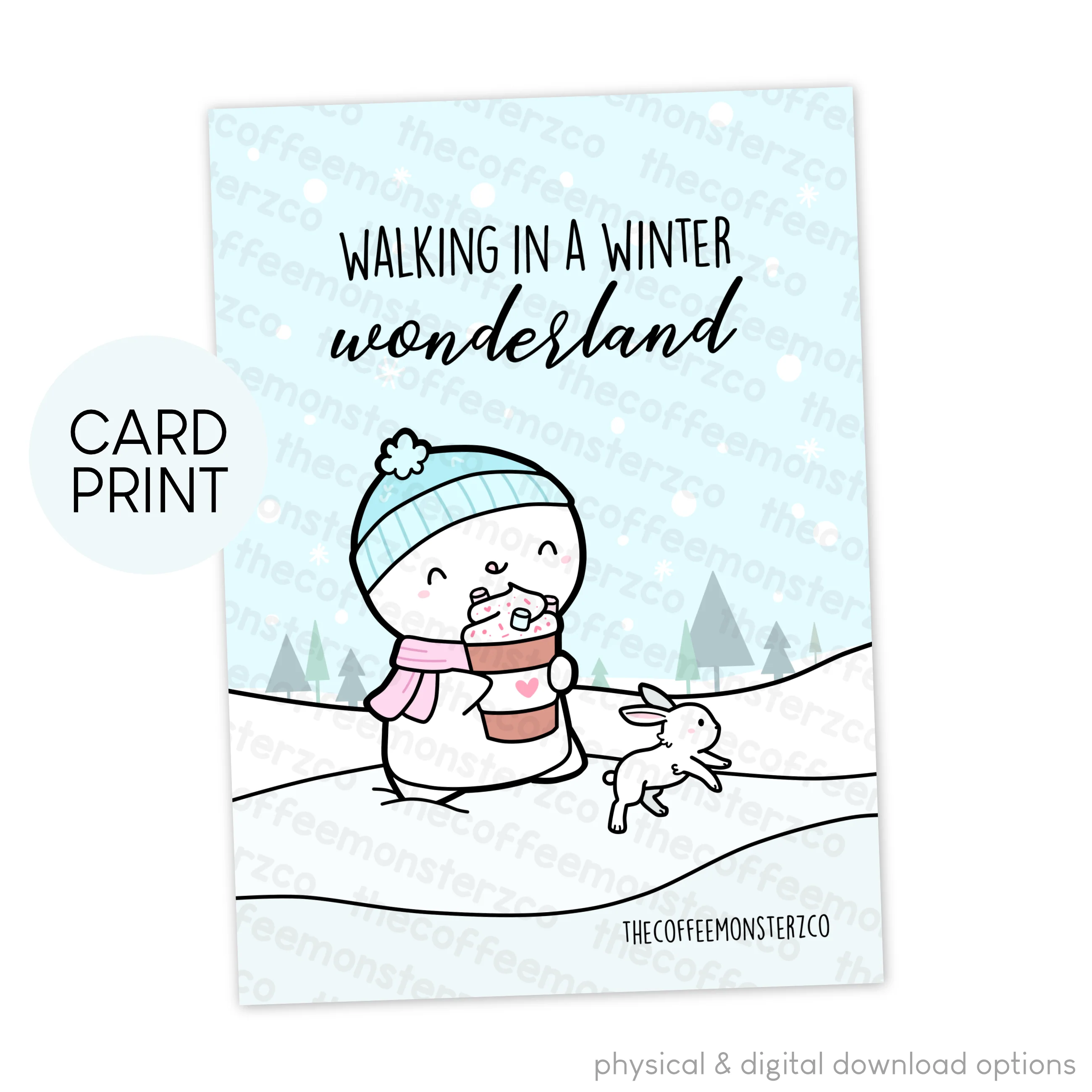 Walking in a Winter Wonderland - Card Print