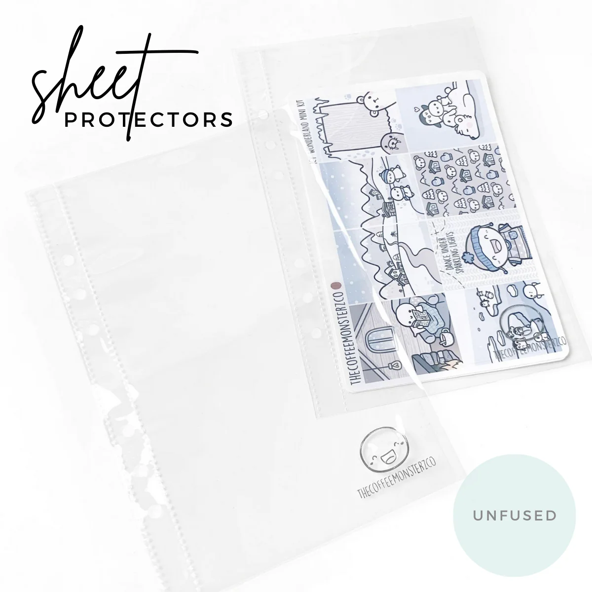Unfused 1 Pocket Sheet Protector - Sticker Binder Accessory