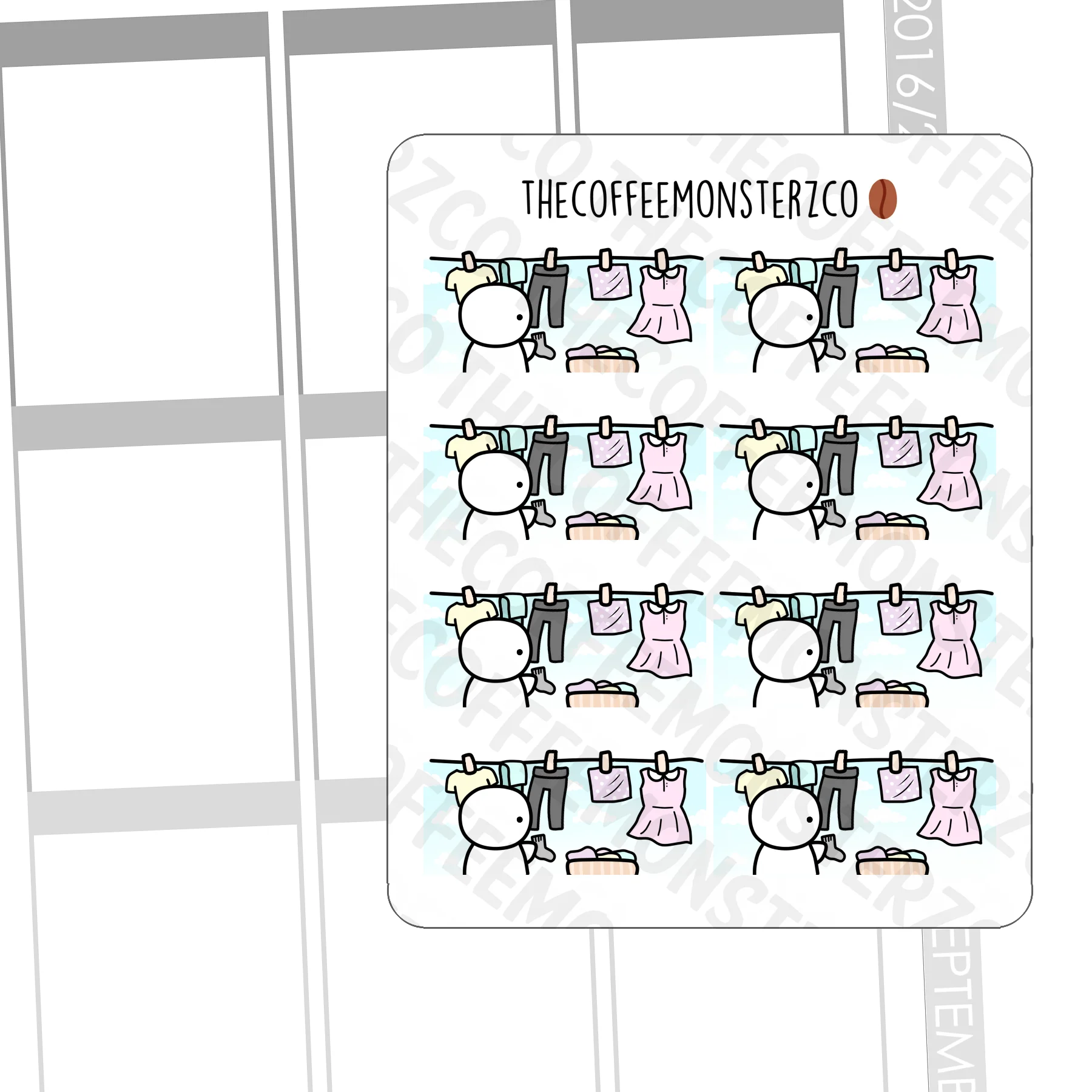 Laundry Line Emotis