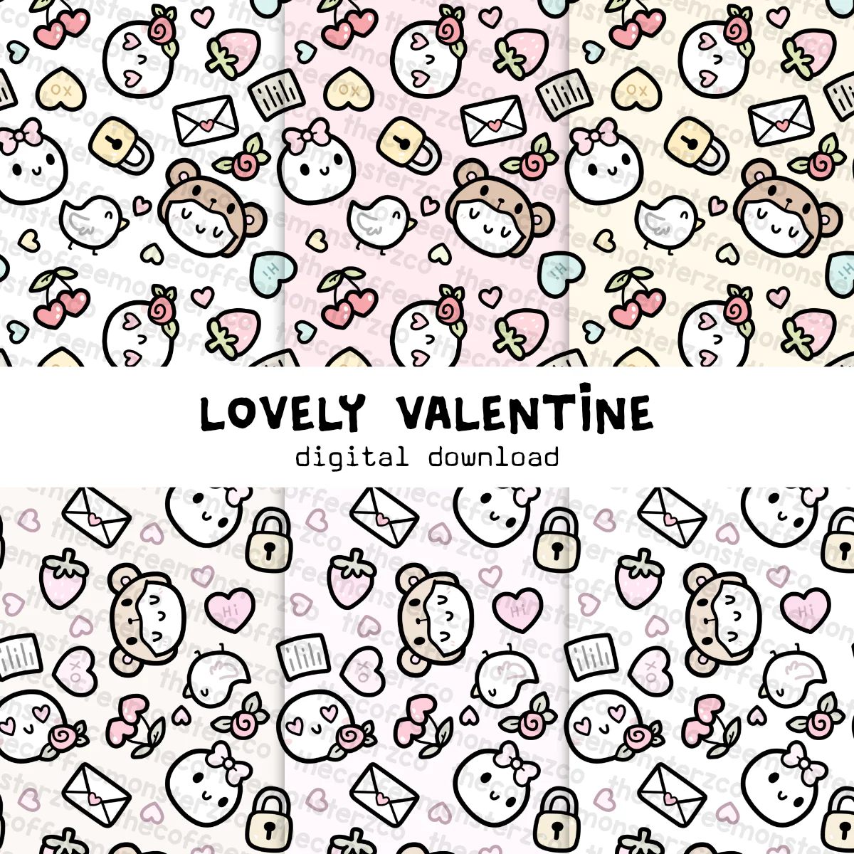 Lovely Valentine Paper Patterns (Digital File)