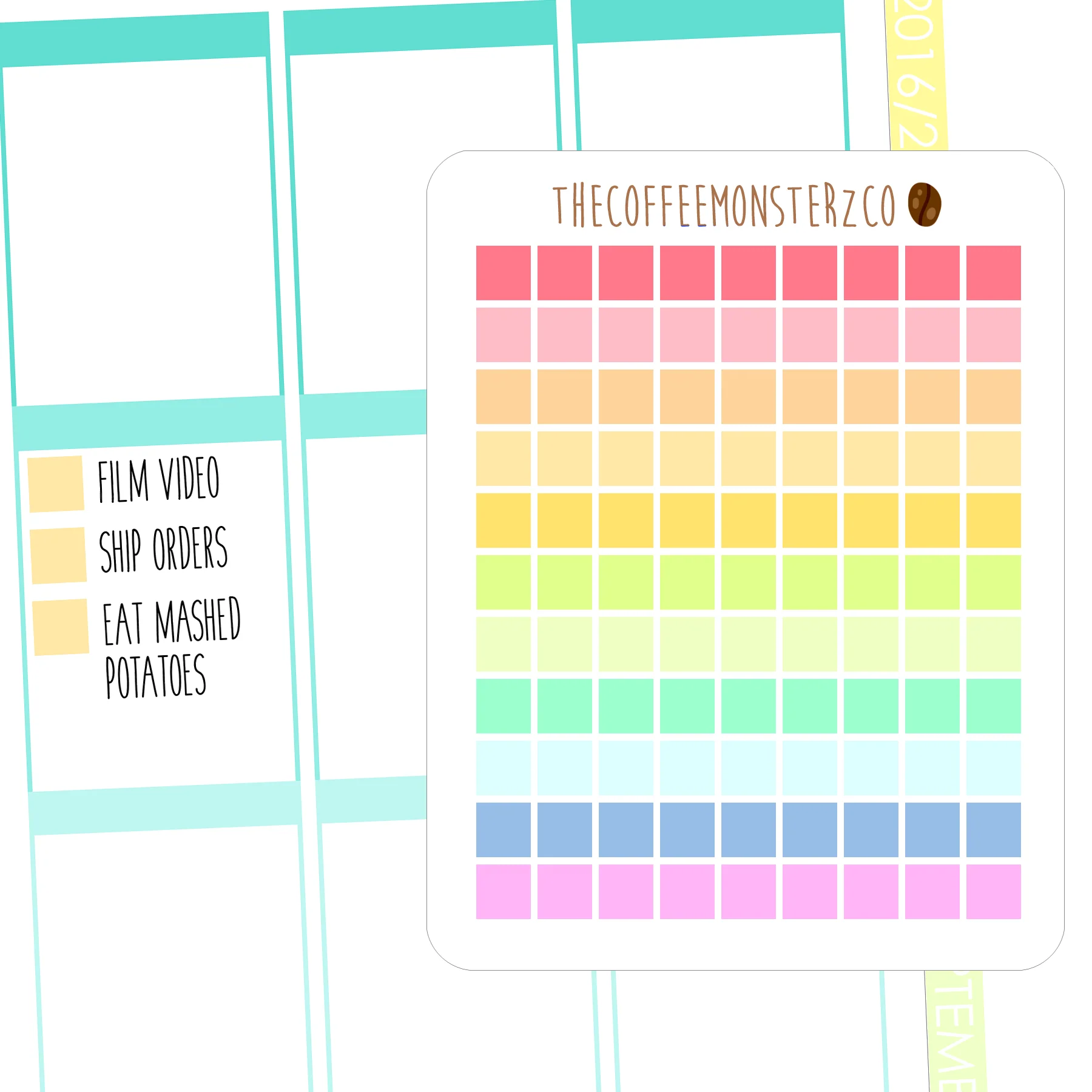 Rainbow Square Checkboxes