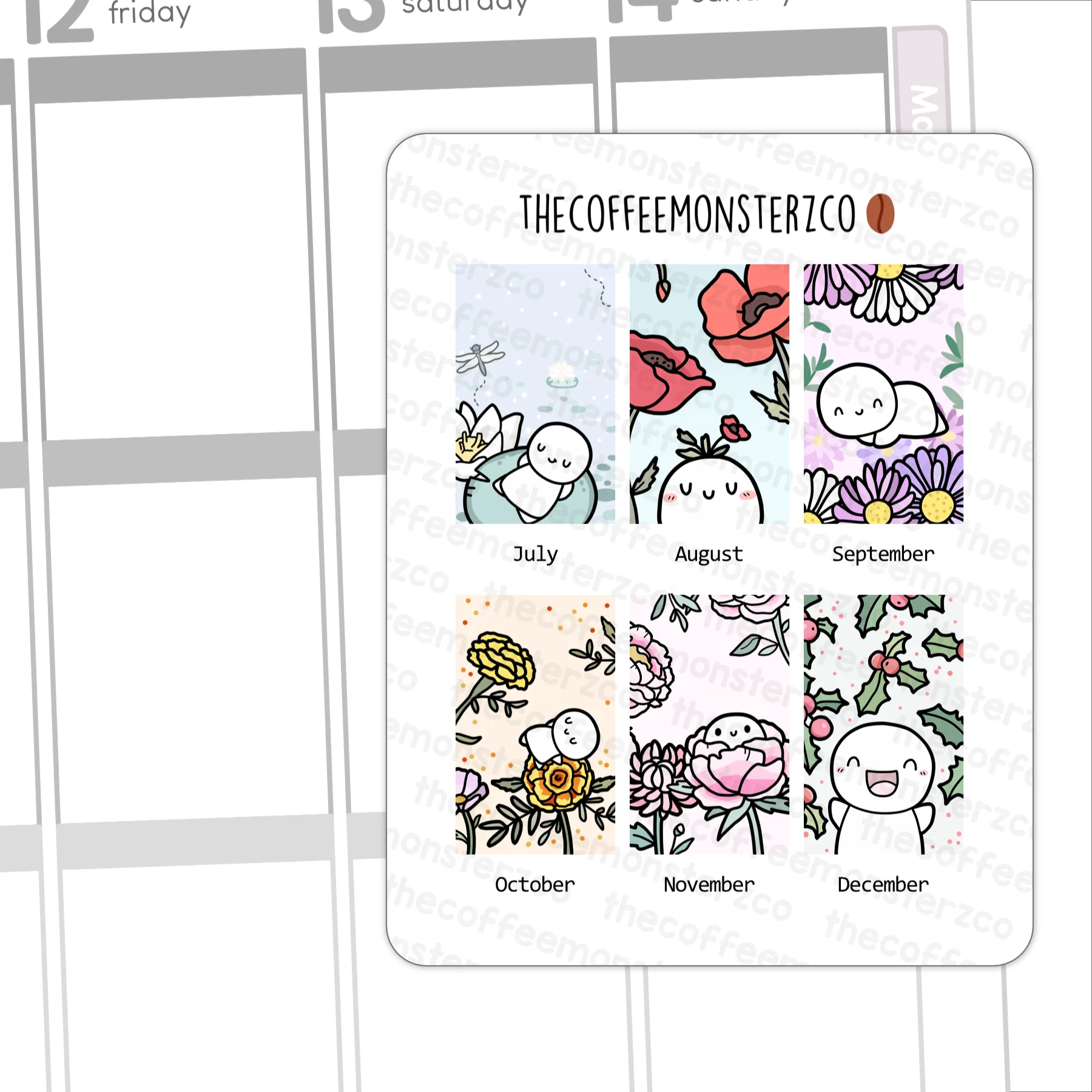 2024 Hobonichi Weeks Monthly Artwork Part 2