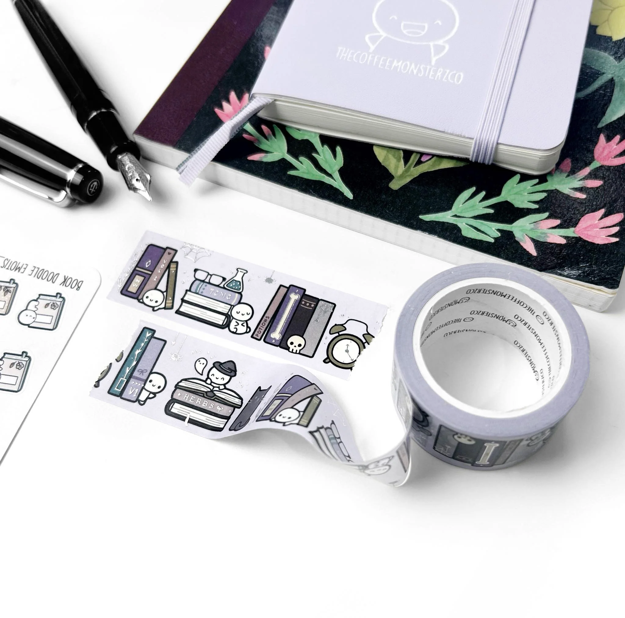 Spooky Bookshelf Washi Tape - 1