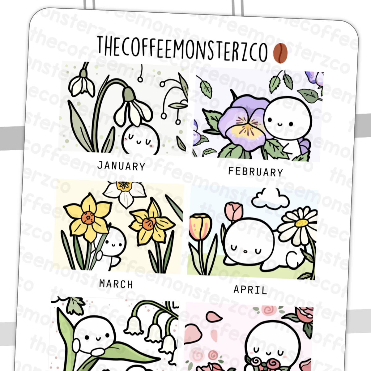 2024 Hobonichi Cousin Monthly Artwork Part 1