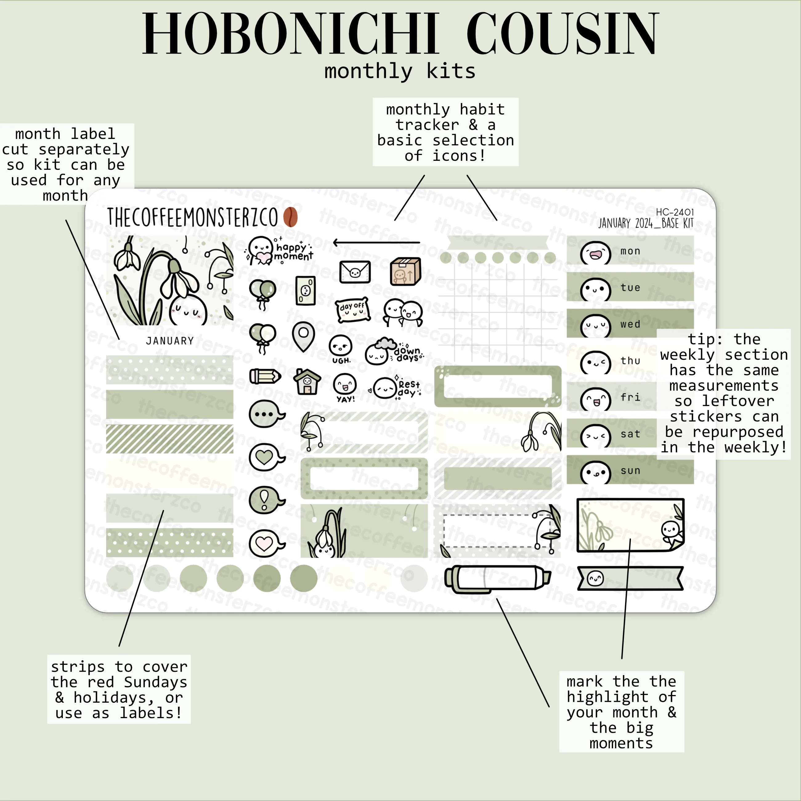 2024 Hobonichi Cousin Monthly Kits - Part 1
