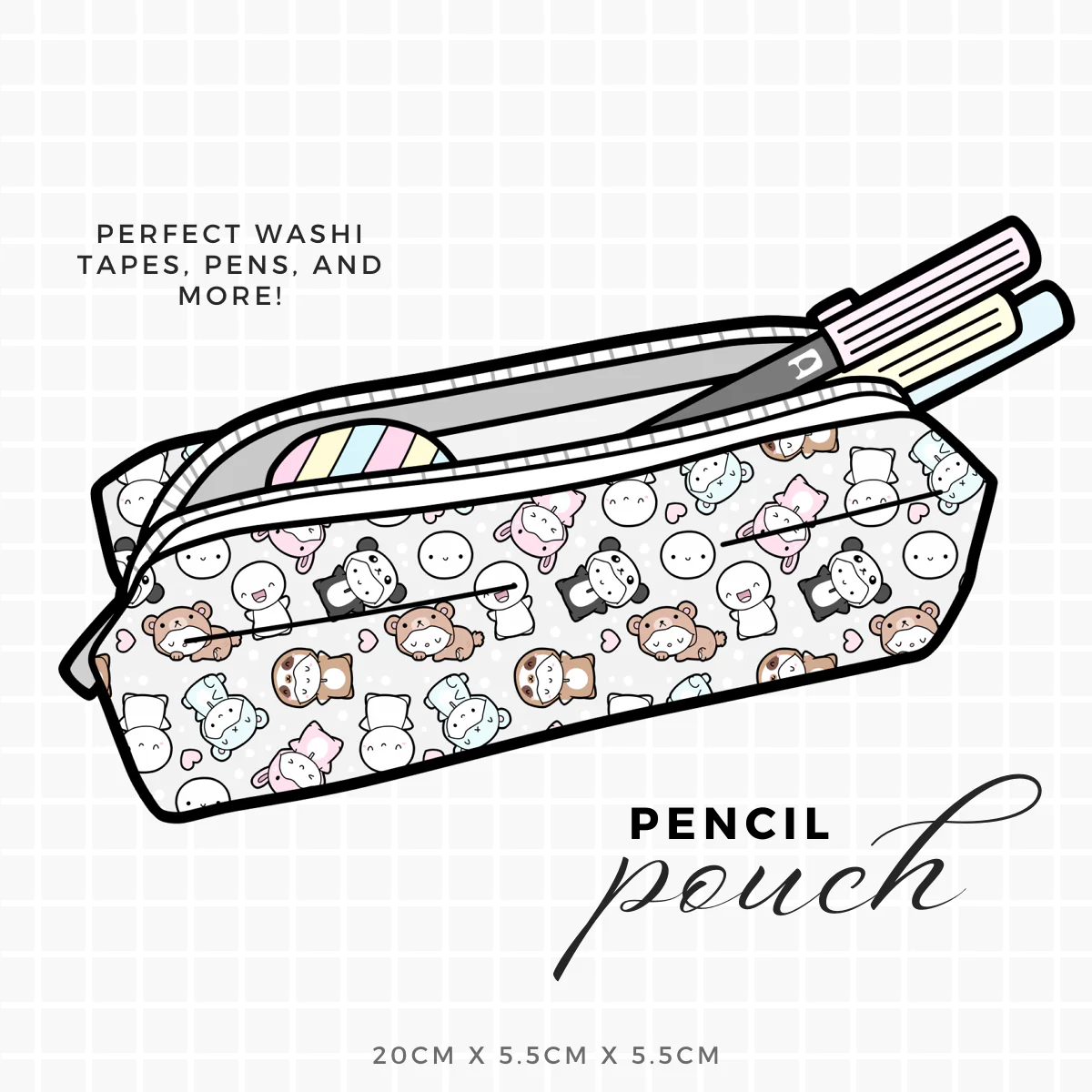 Barely Grey - Emoti Pencil Pouch