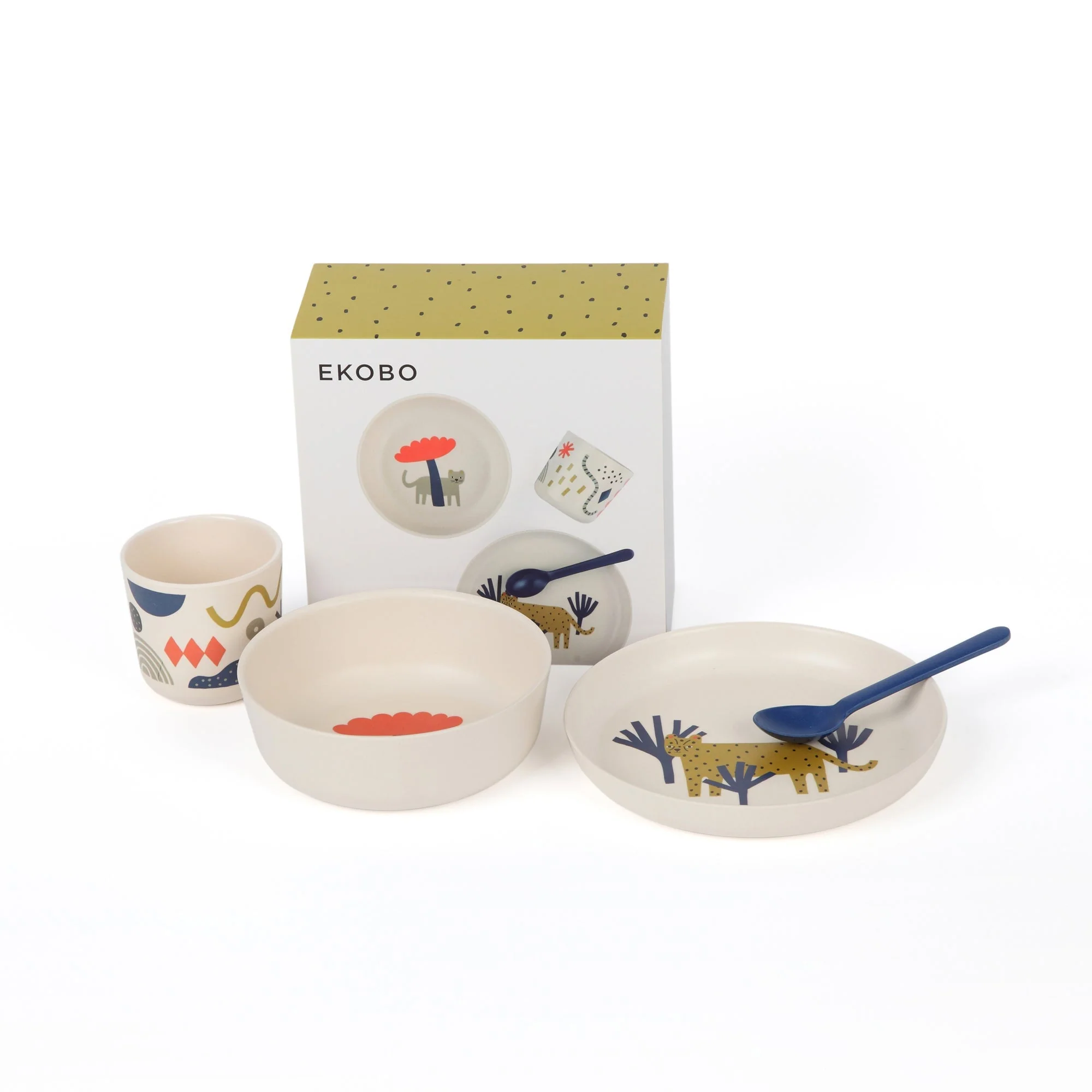 Illustrated Bamboo Kid Set - Leopard