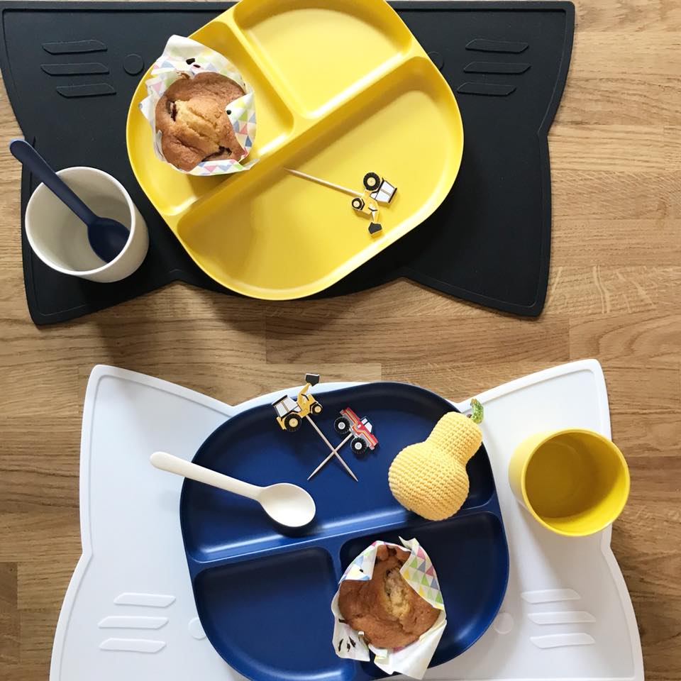 Divided Plate with rim - Royal Blue