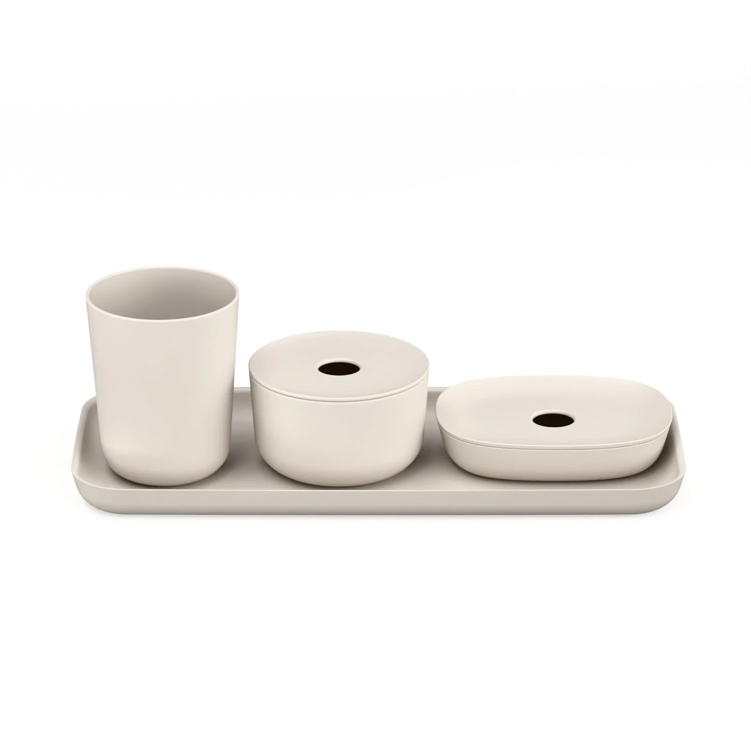 4-Piece Bathroom Counter Set - Stone